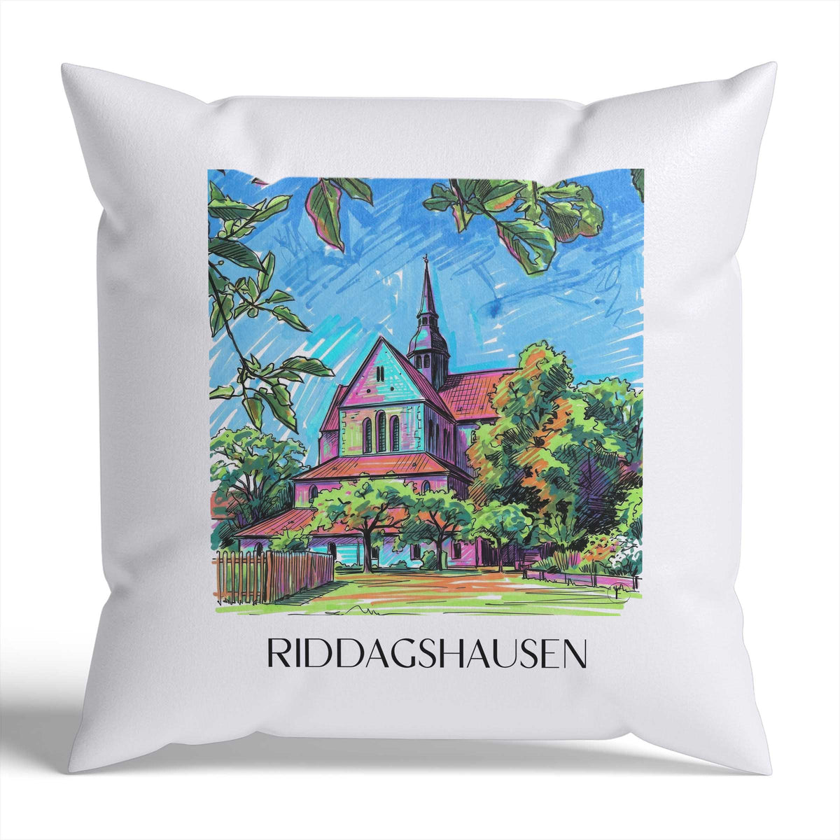 Riddagshausen Kissenhülle - Zierkissen Bezug - Braunschweig - Deutschland Kissen bzw. Kissenbezug im Tag Graffiti Stil - favplace