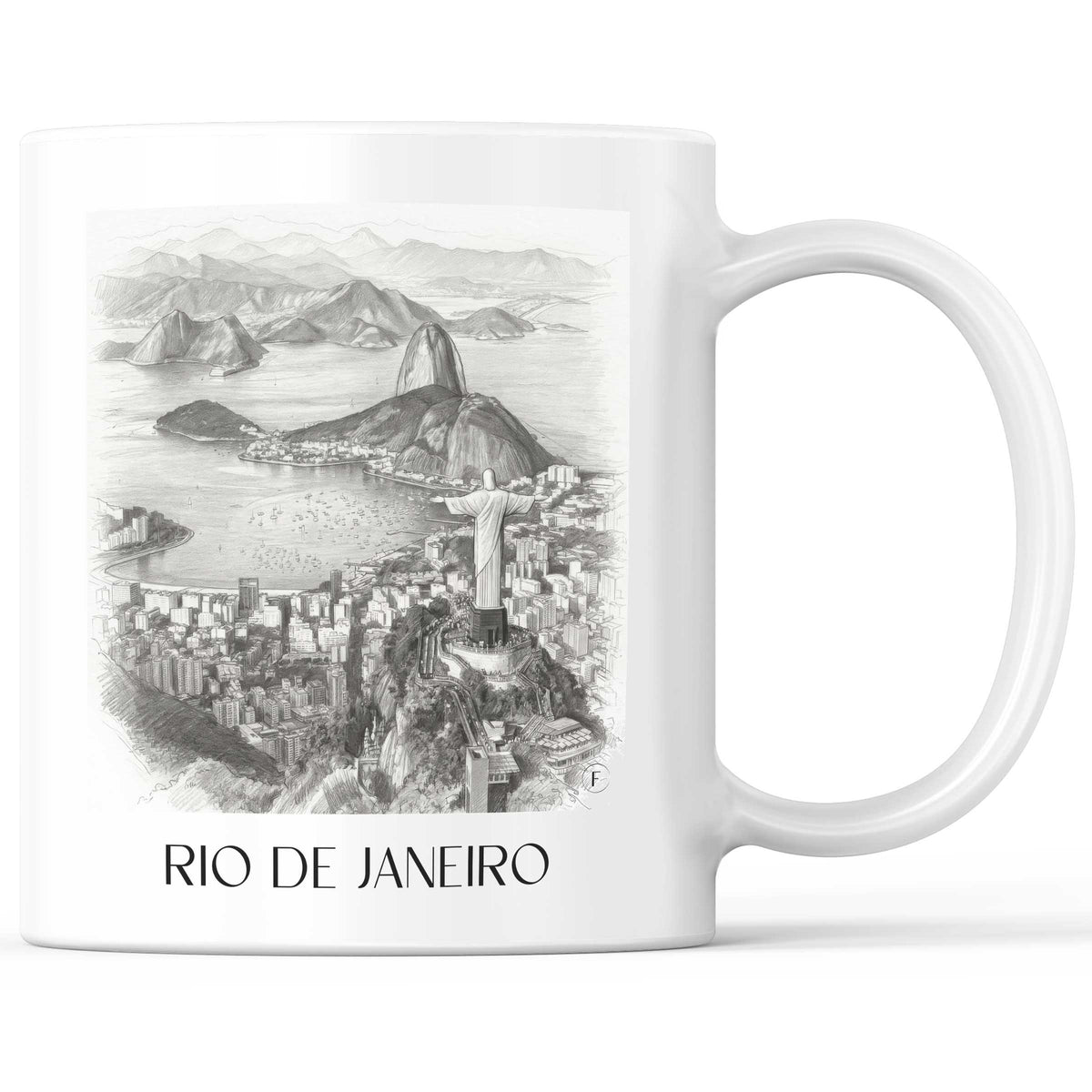 Rio de Janeiro - Brasilien Becher - Kaffeetasse im Zeichnung Stil - favplace