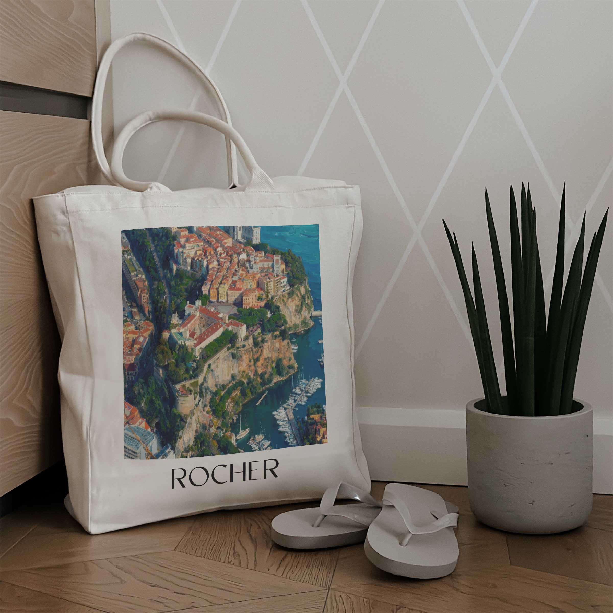 rocher-monaco-monaco-einkaufstasche-oil-painting-oelgemaelde