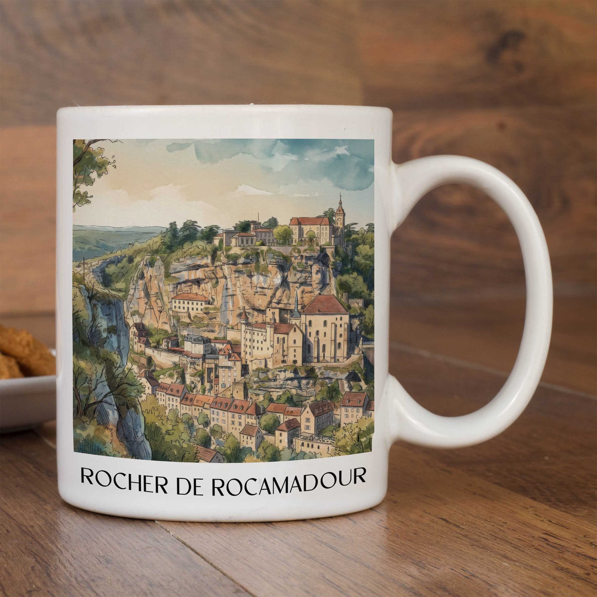 rocher-de-rocamadour-vallée-de-la-dordogne-frankreich-kaffeebecher-aquarell