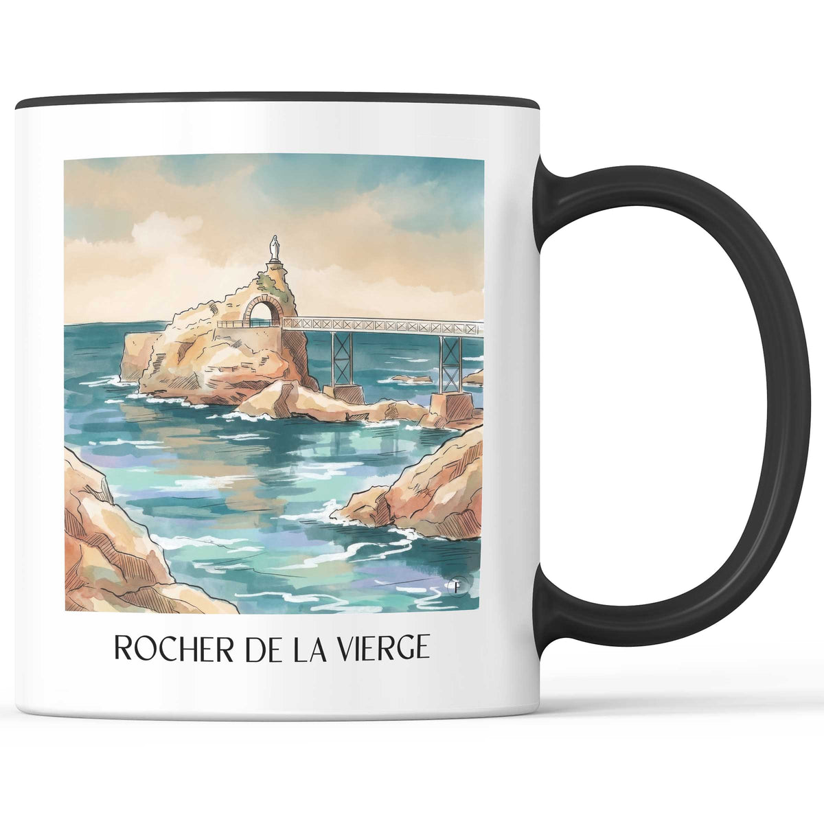 rocher-de-la-vierge-biarritz-frankreich-kaffeebecher-aquarell