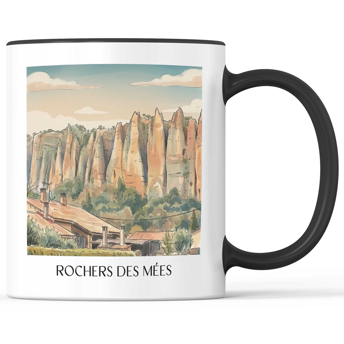 rochers-des-mées-provence-frankreich-kaffeebecher-aquarell