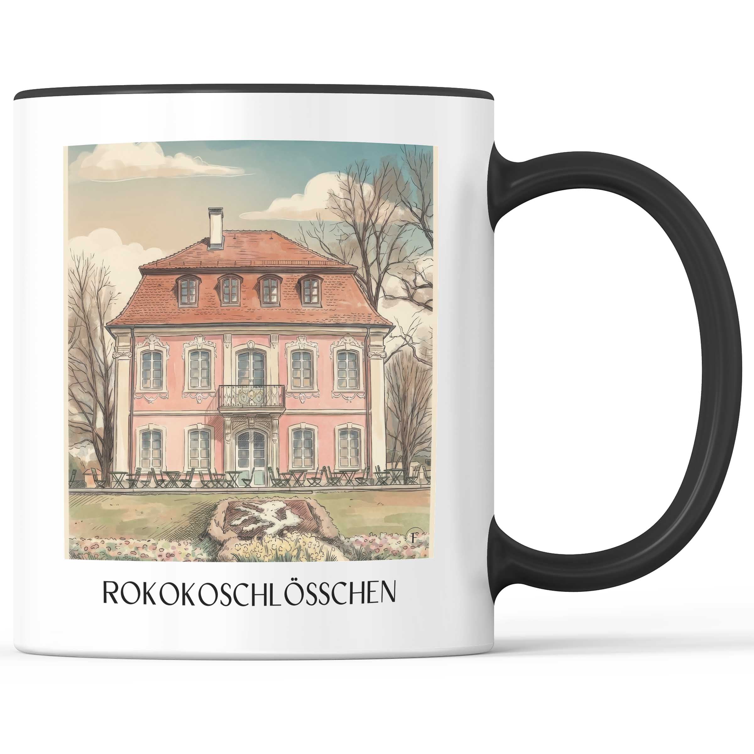 rokokoschlösschen-schwäbisch-gmünd-deutschland-kaffeebecher-aquarell