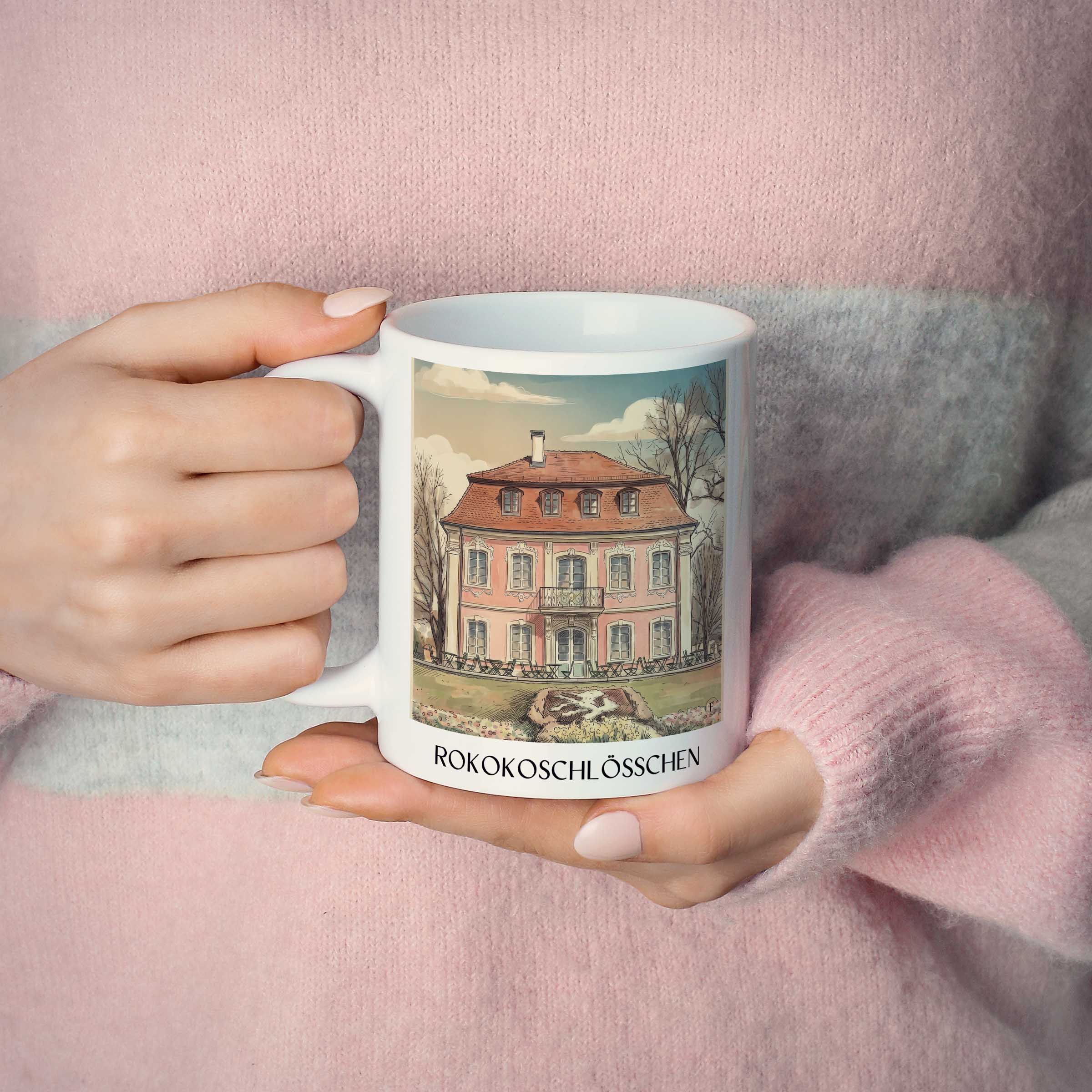rokokoschlösschen-schwäbisch-gmünd-deutschland-kaffeebecher-aquarell