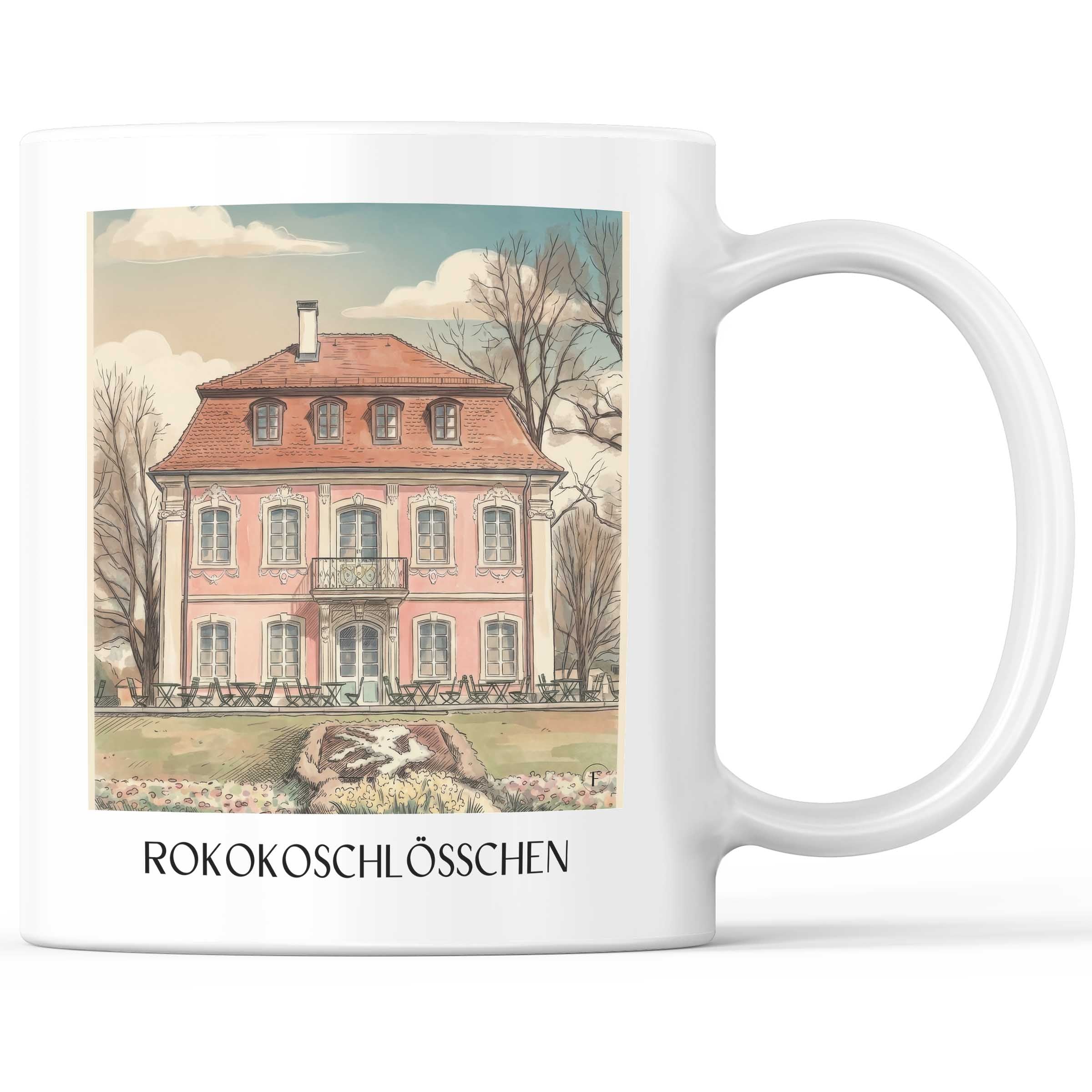rokokoschlösschen-schwäbisch-gmünd-deutschland-kaffeebecher-aquarell