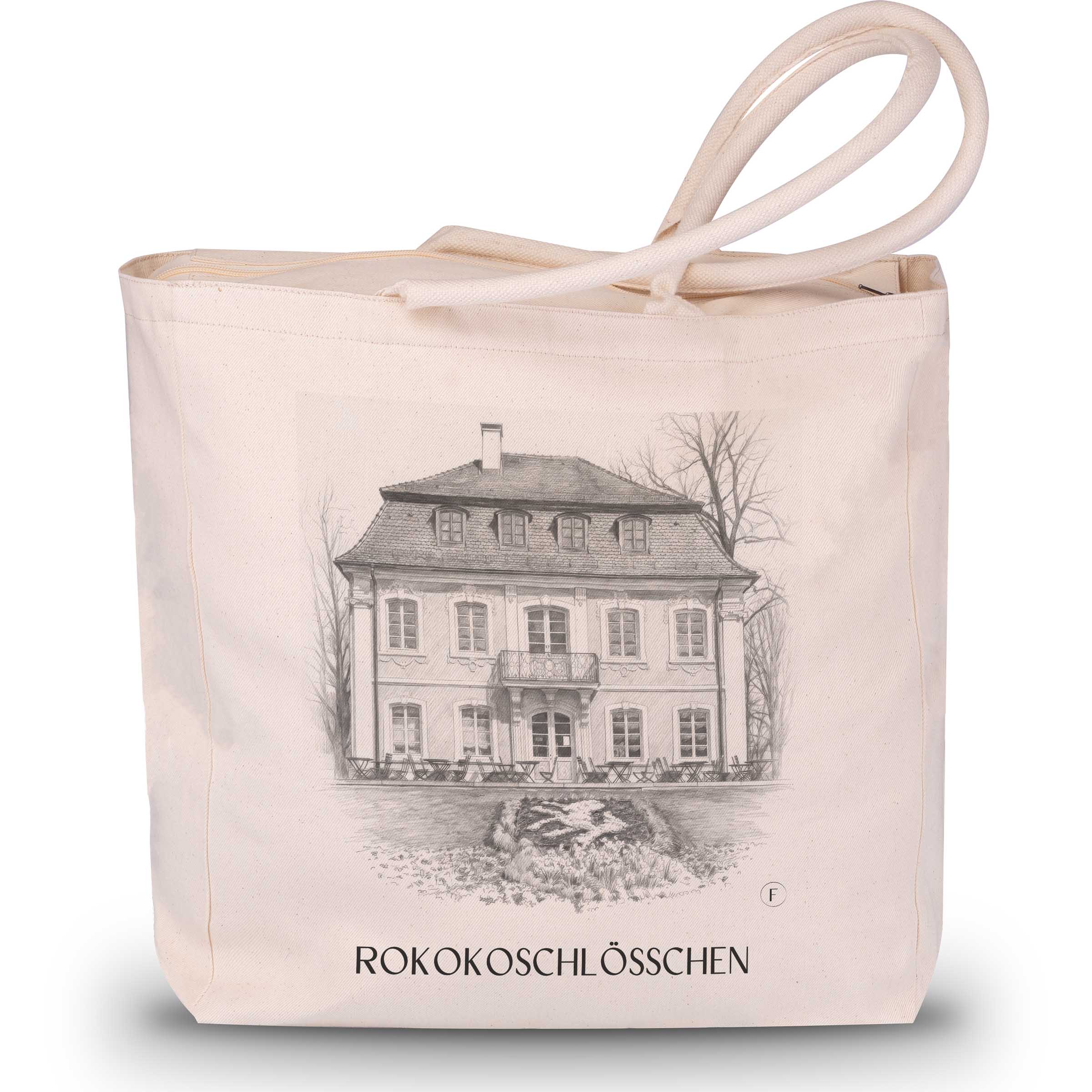 rokokoschlösschen-schwäbisch-gmünd-deutschland-einkaufstasche-bleistift-zeichnung-drawing