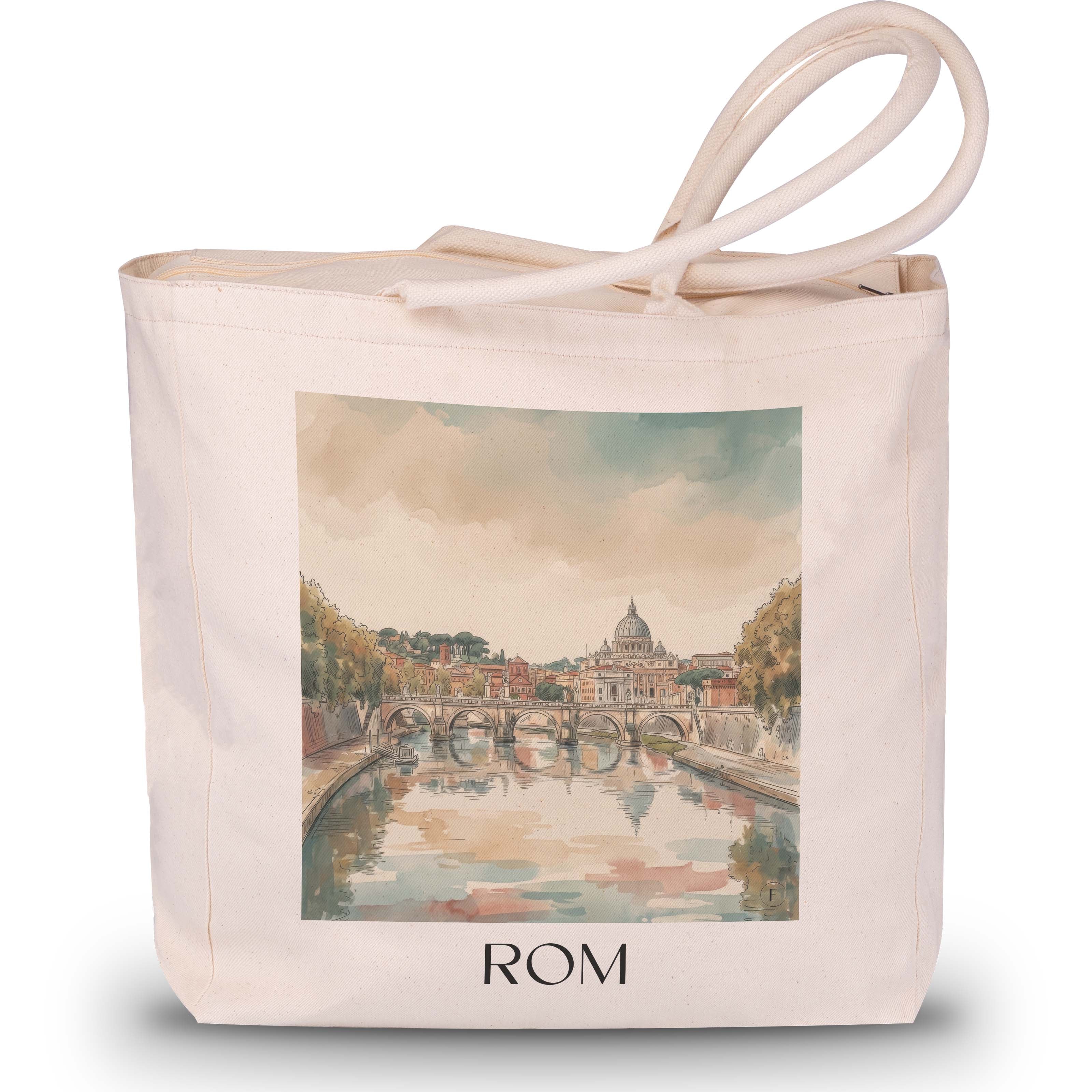 rom-italien-einkaufstasche-aquarell