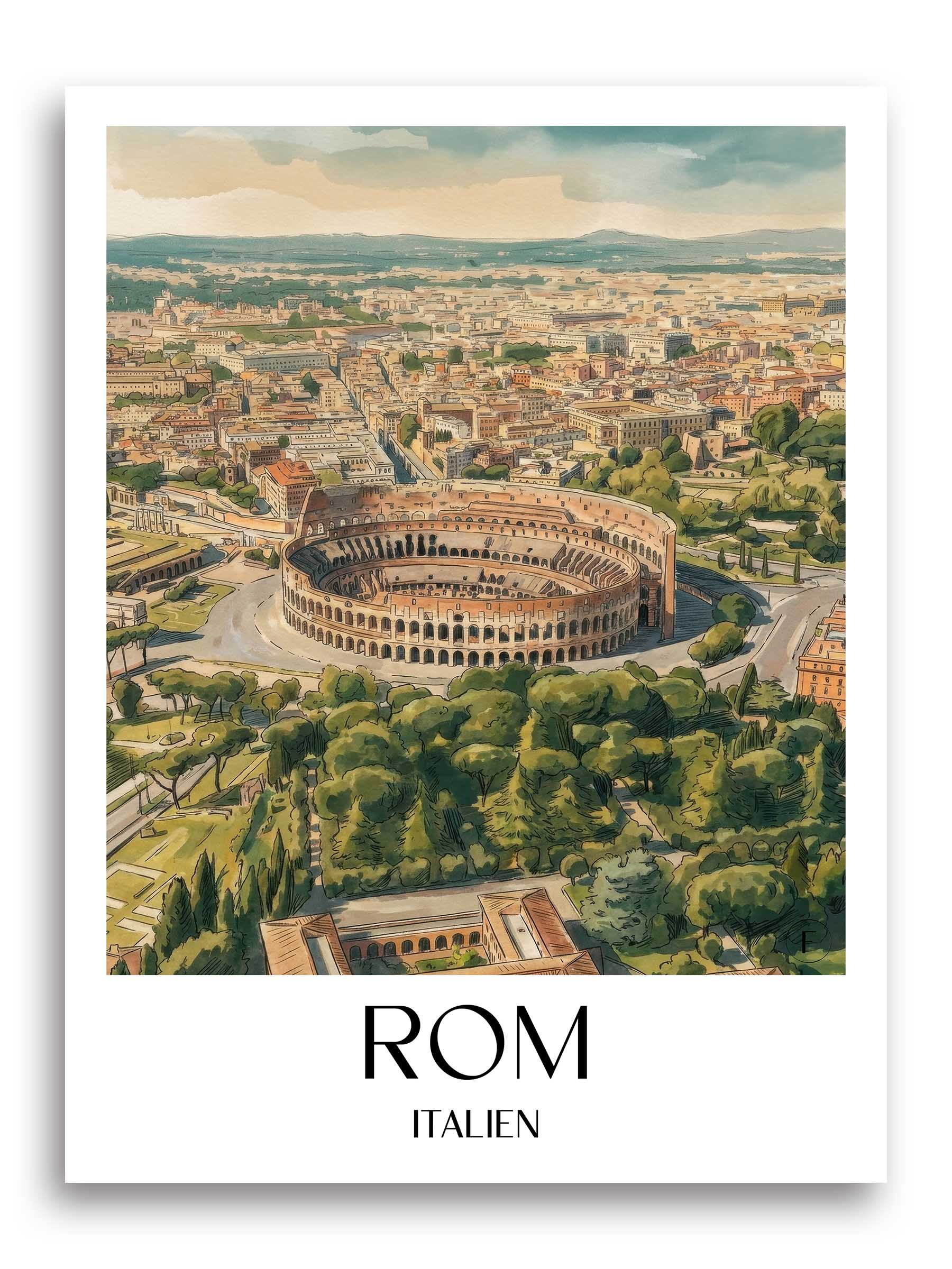 rom-italien-italien-poster-aquarell