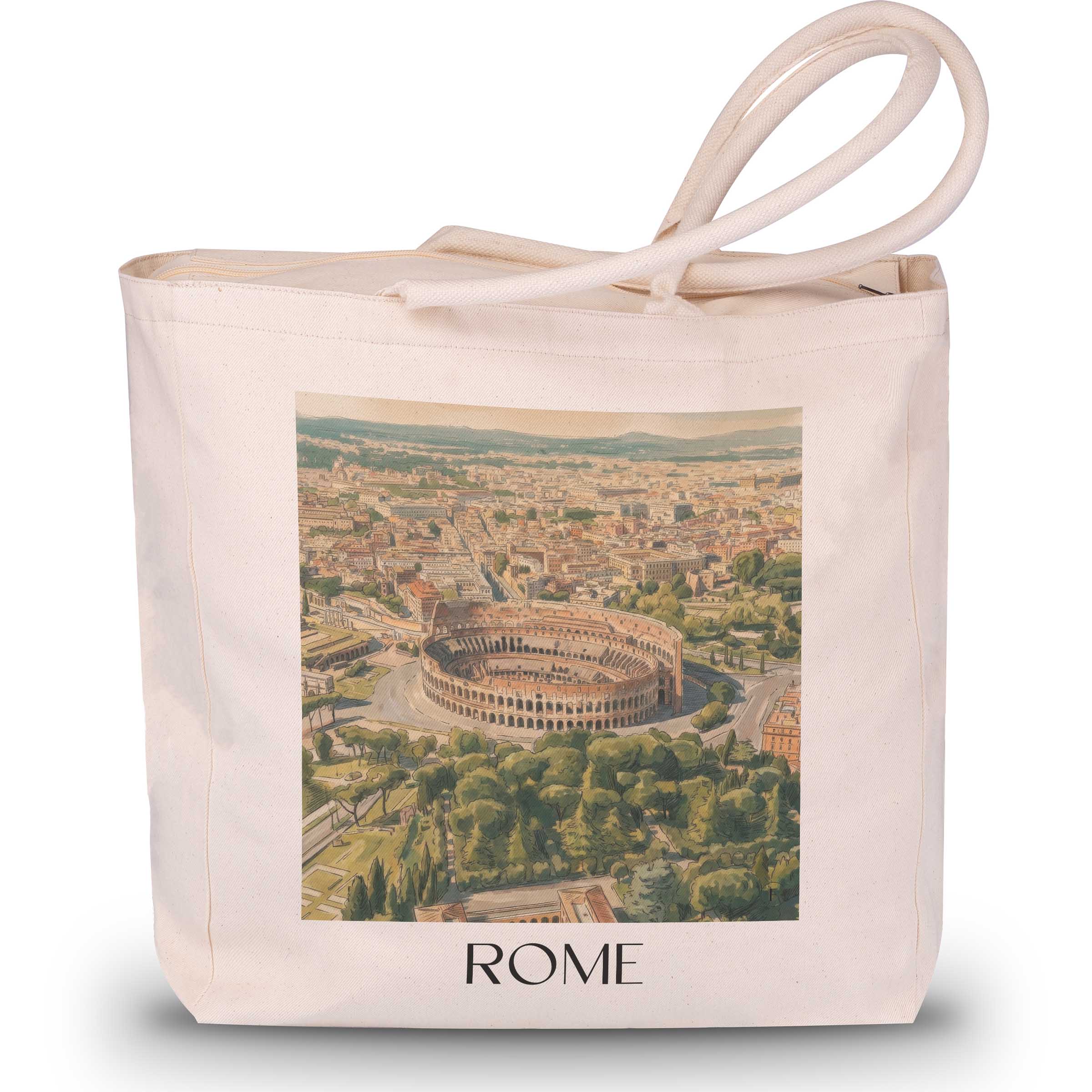 Rom Shopping Tasche - Italien - Italien Tote Bag - Einkaufstasche im Aquarell Stil - favplace