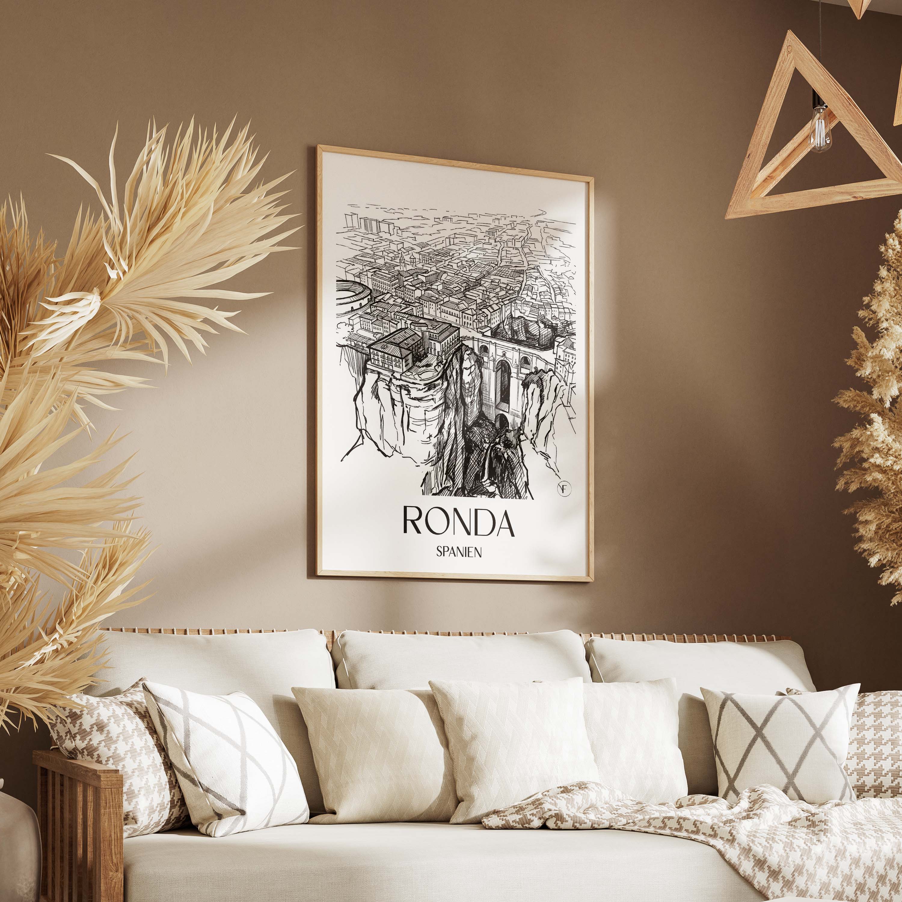 ronda-spanien-spanien-und-spanien-poster-skizze