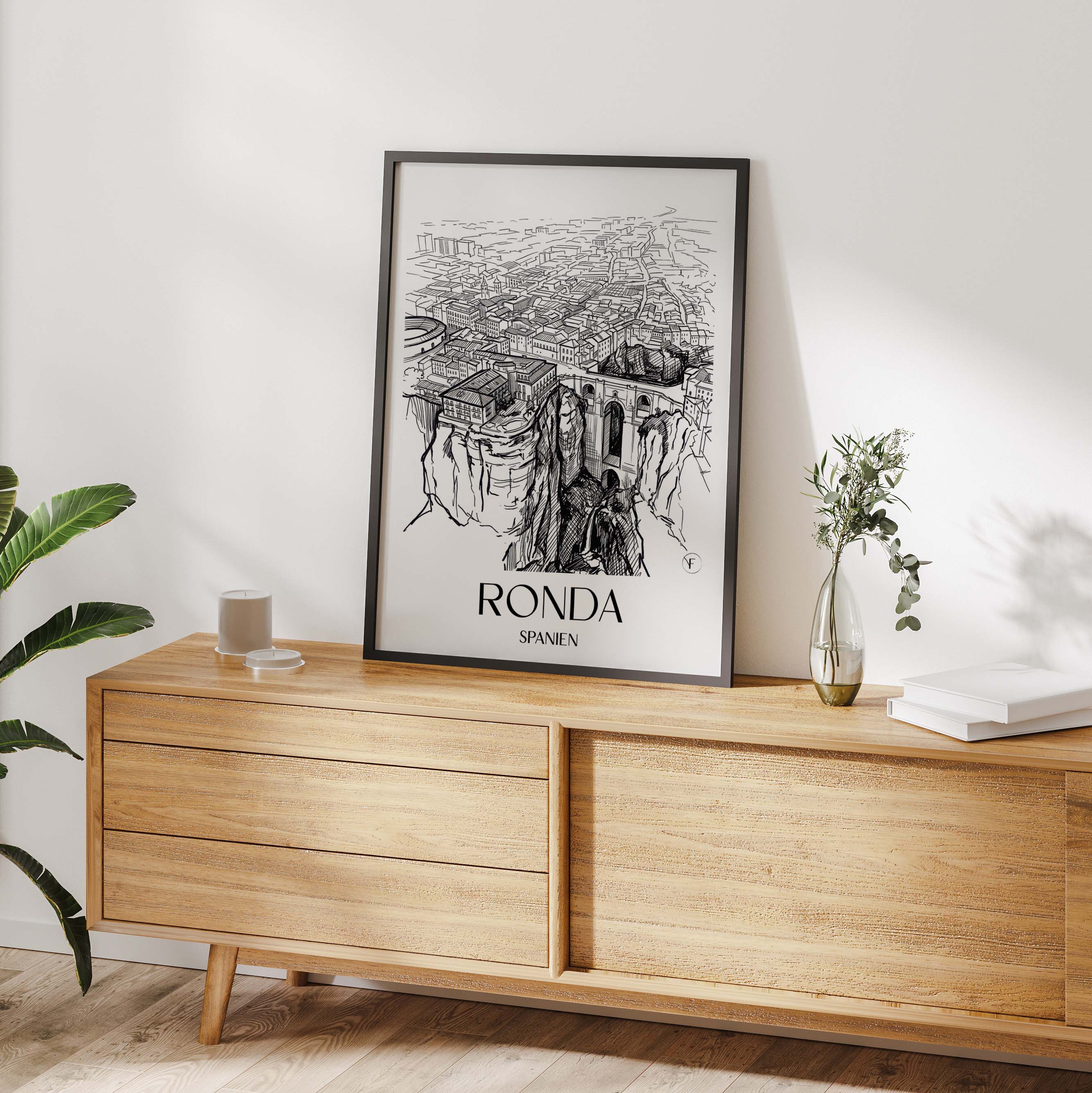 ronda-spanien-spanien-und-spanien-poster-skizze