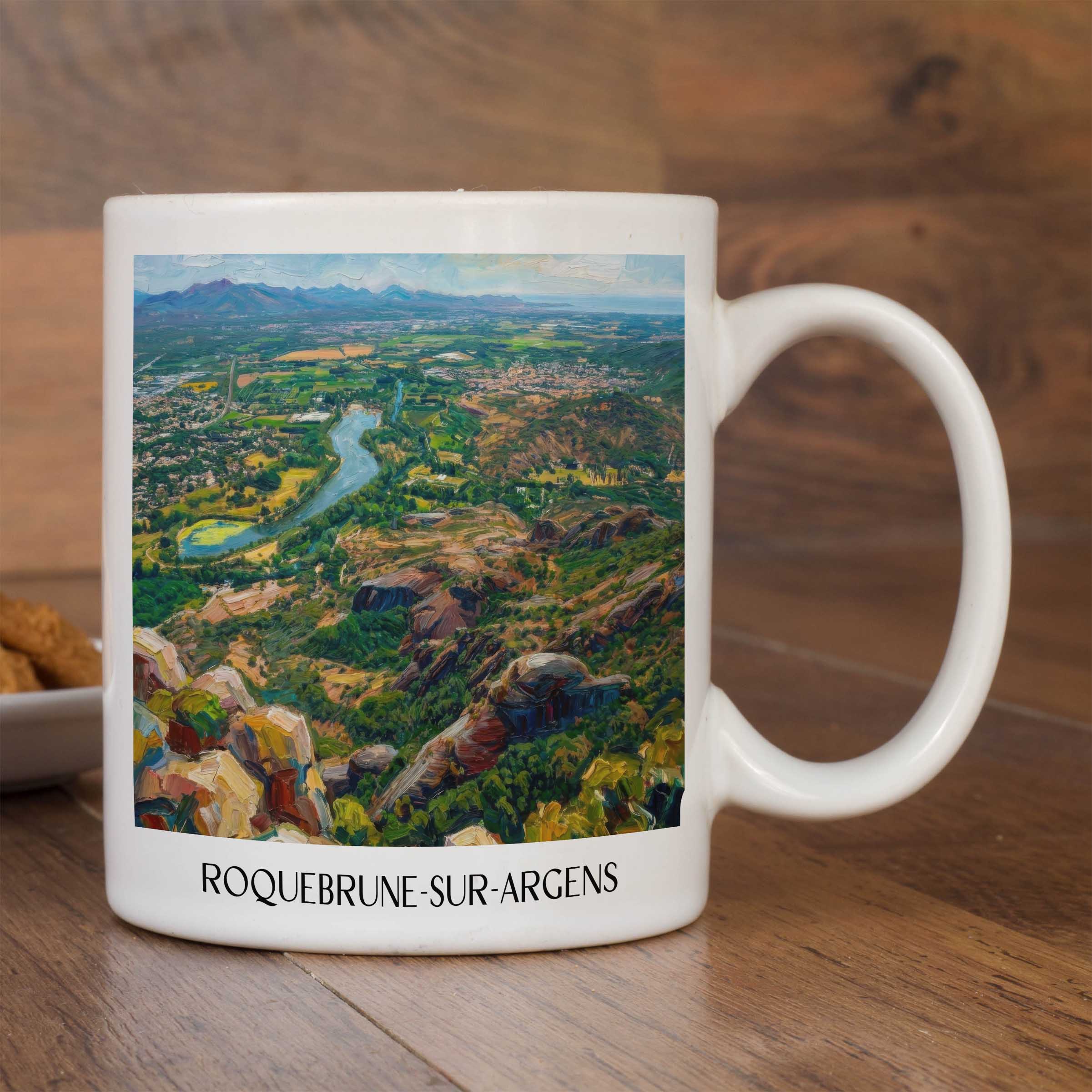 roquebrune-sur-argens-côte-d´azur-frankreich-kaffeebecher-oil-painting-oelgemaelde