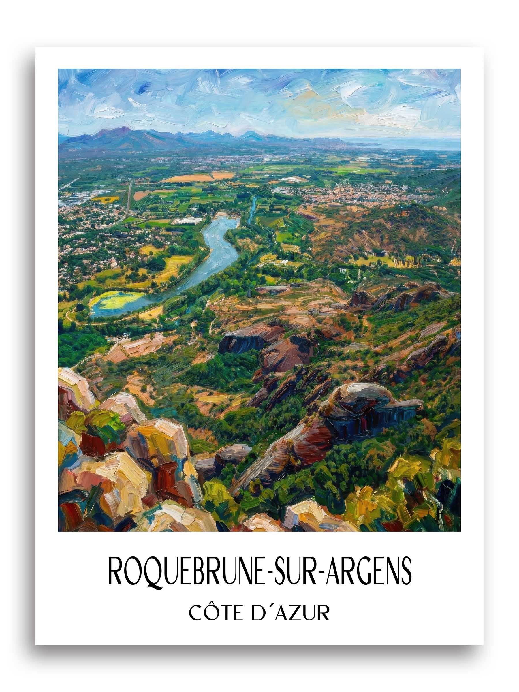 roquebrune-sur-argens-côte-d´azur-frankreich-poster-oil-painting-oelgemaelde