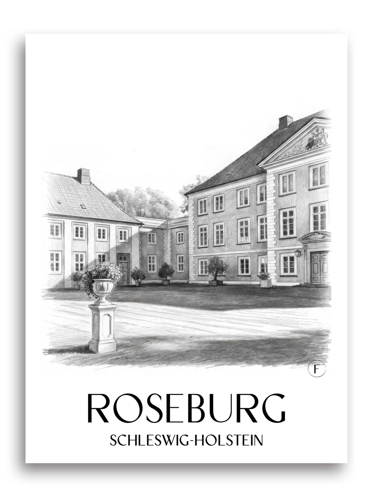 roseburg-schleswig-holstein-deutschland-poster-bleistift-zeichnung-drawing