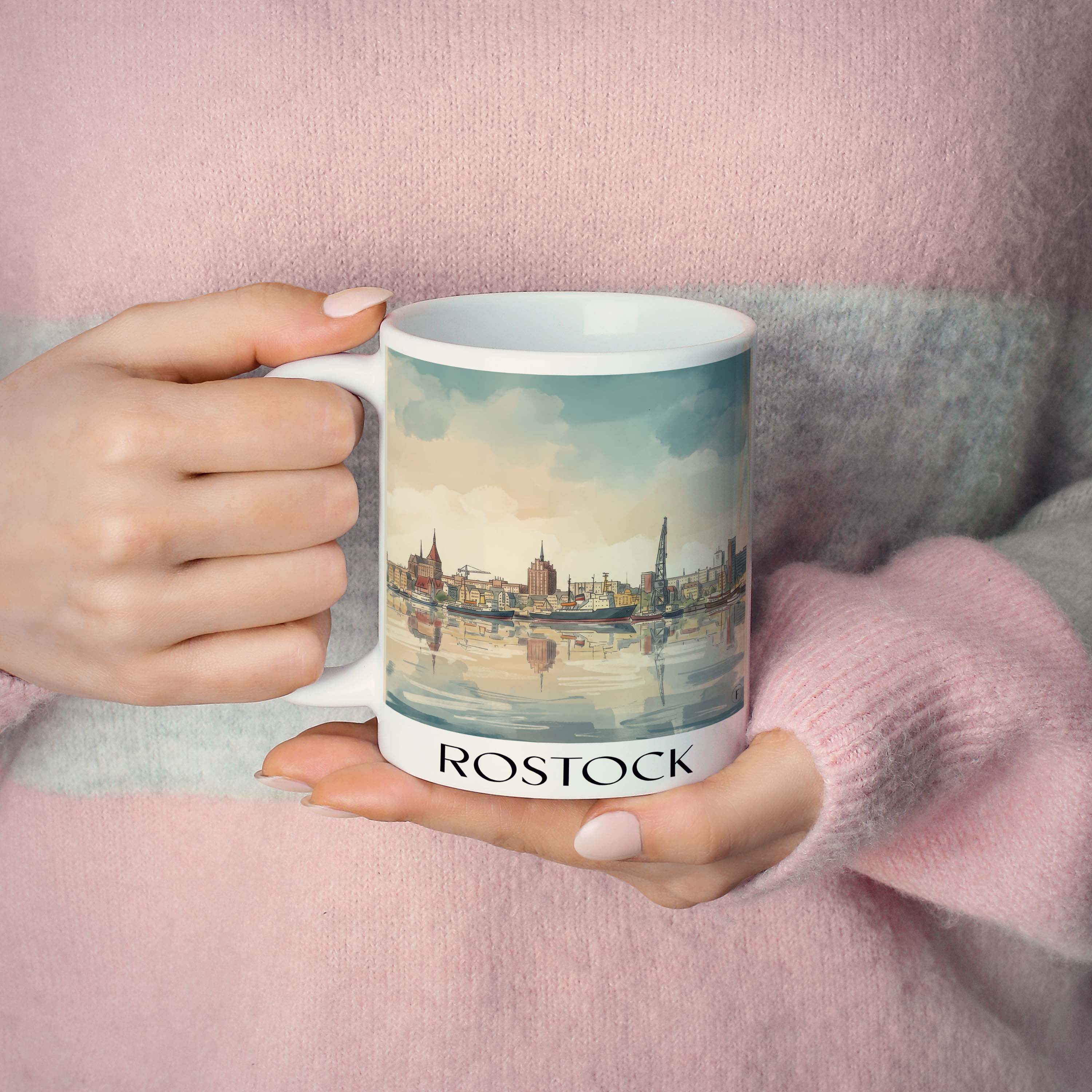 rostock-deutschland-kaffeebecher-aquarell