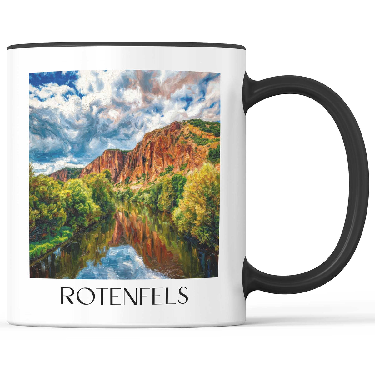 Rotenfels Kaffeebecher - Bad Kreuznach - Deutschland Becher - Kaffeetasse im Ölgemälde Stil - favplace