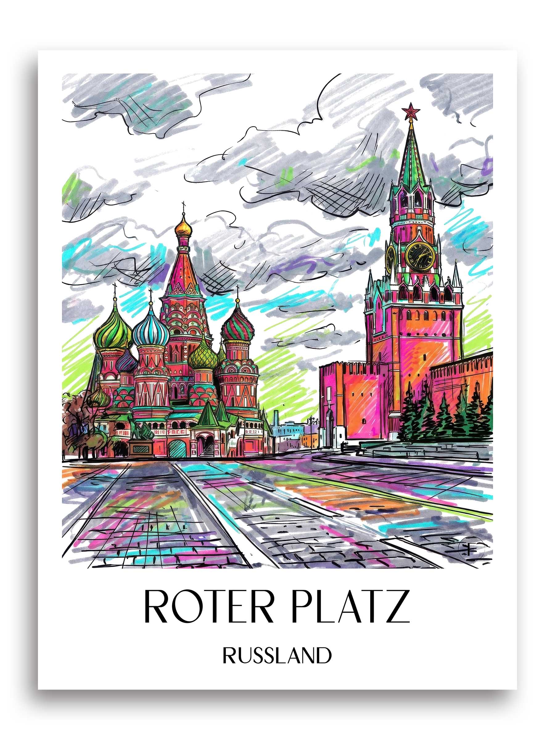 roter-platz,-kremel-russland-poster-graffiti
