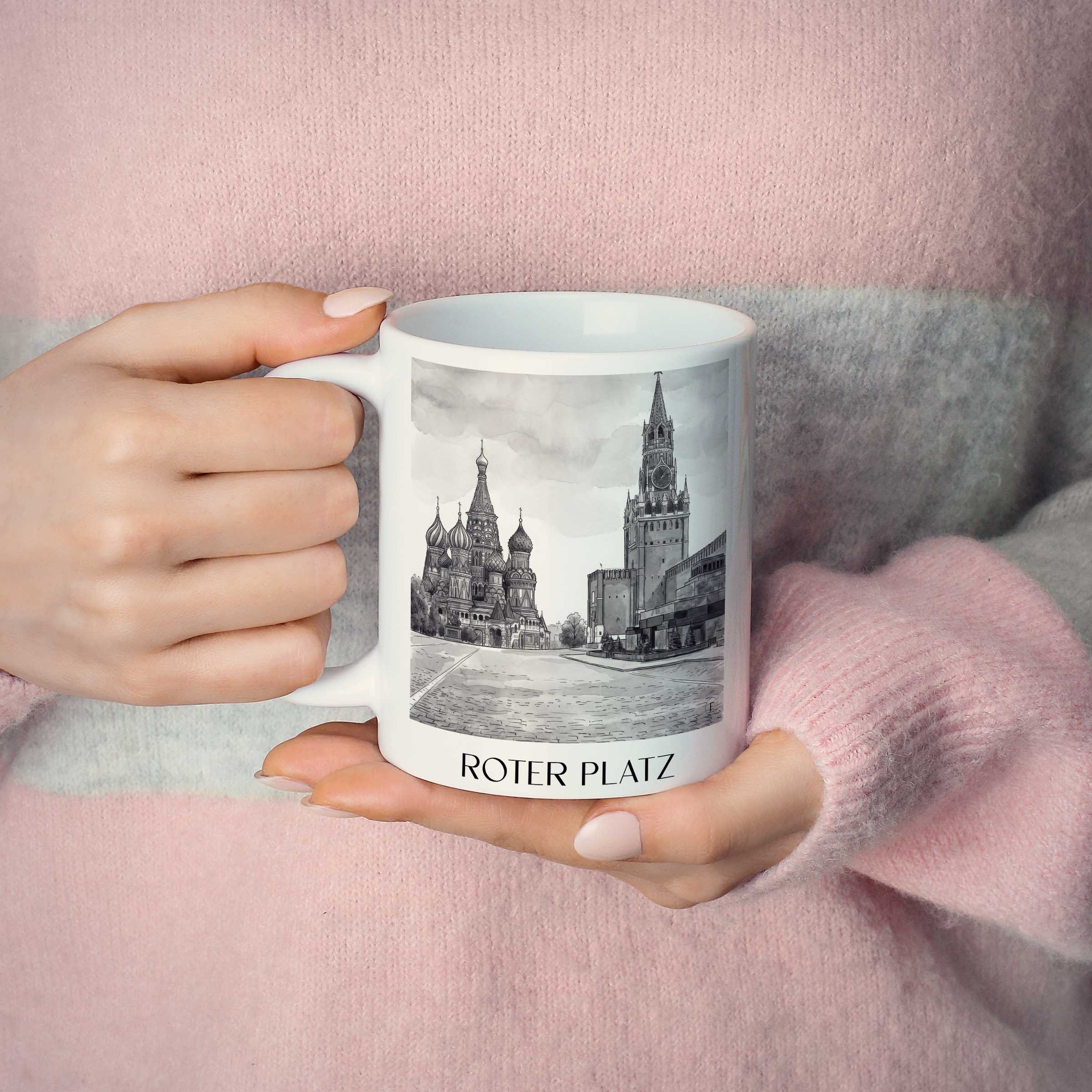 roter-platz,-kremel-russland-kaffeebecher-aquarell-schwarz-weiss