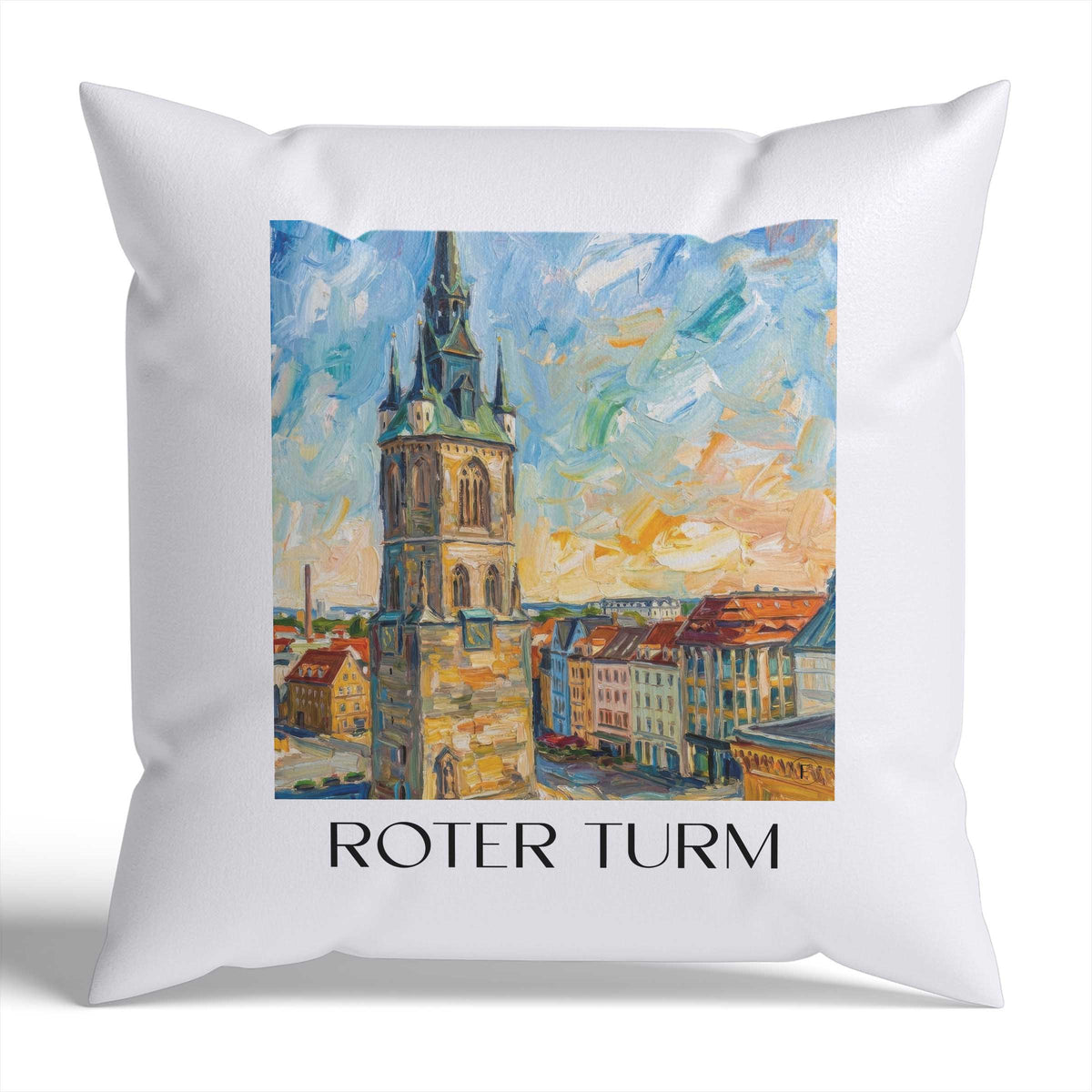 roter-turm-halle-deutschland-kissenbezug-oil-painting-oelgemaelde