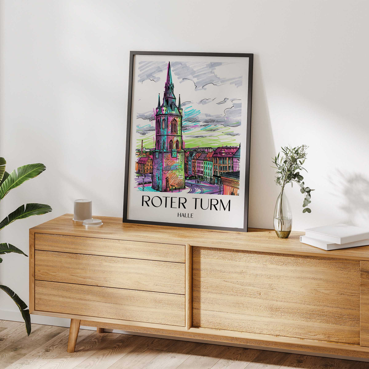 roter-turm-halle-deutschland-poster-graffiti