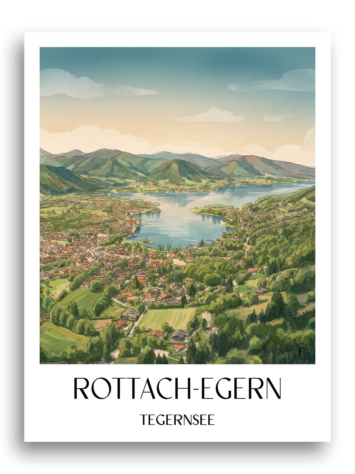 rottach-egern-tegernsee-deutschland-poster-aquarell