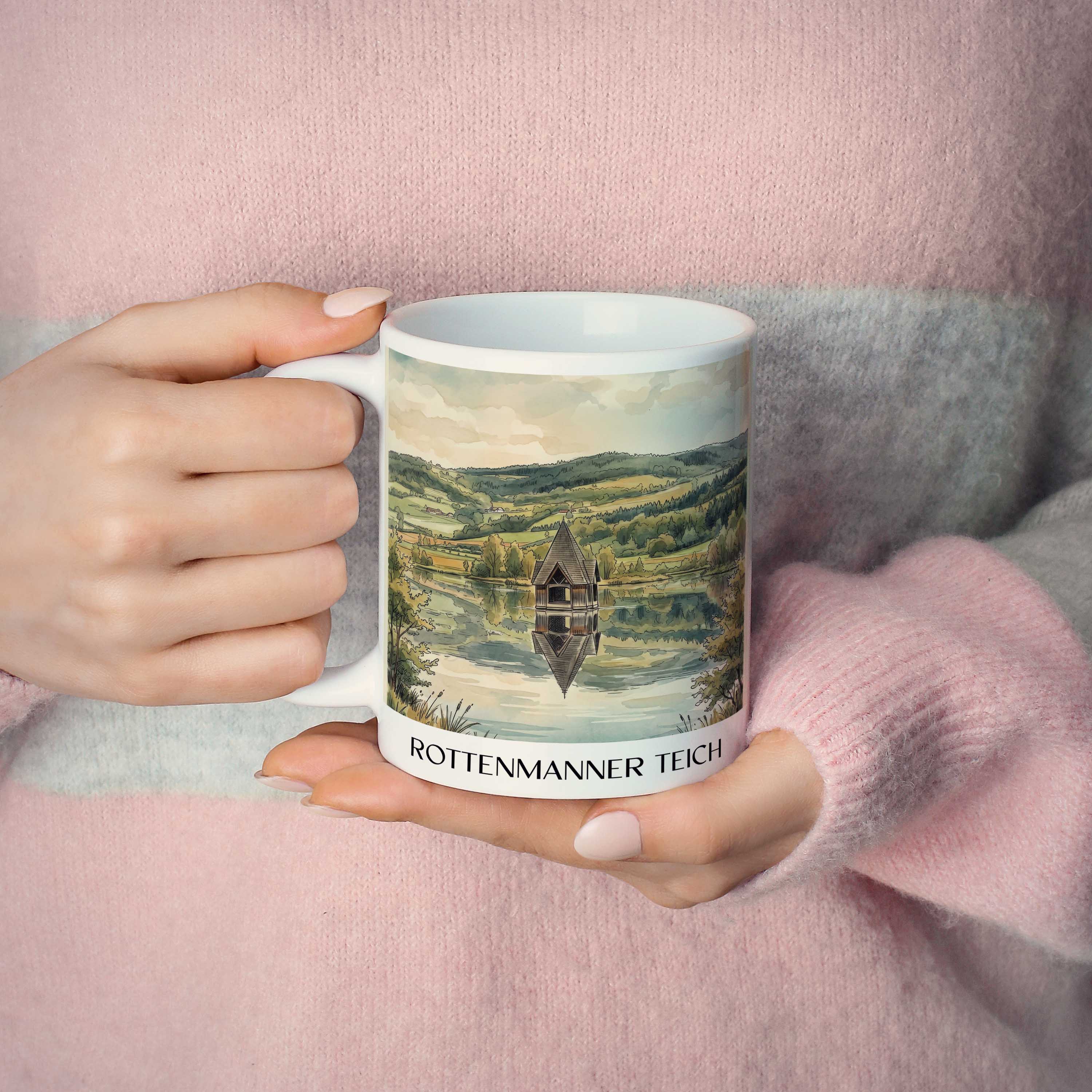 rottenmanner-teich-steiermark-österreich-kaffeebecher-aquarell