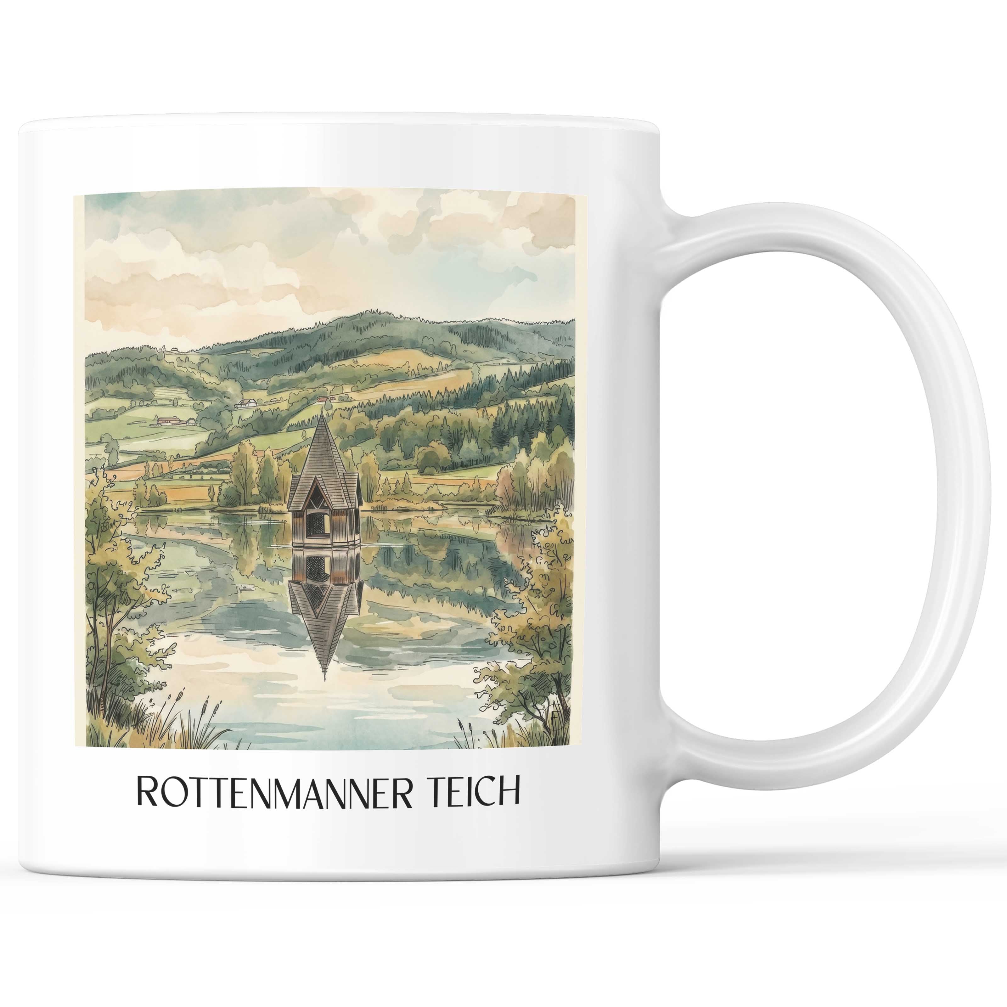 rottenmanner-teich-steiermark-österreich-kaffeebecher-aquarell
