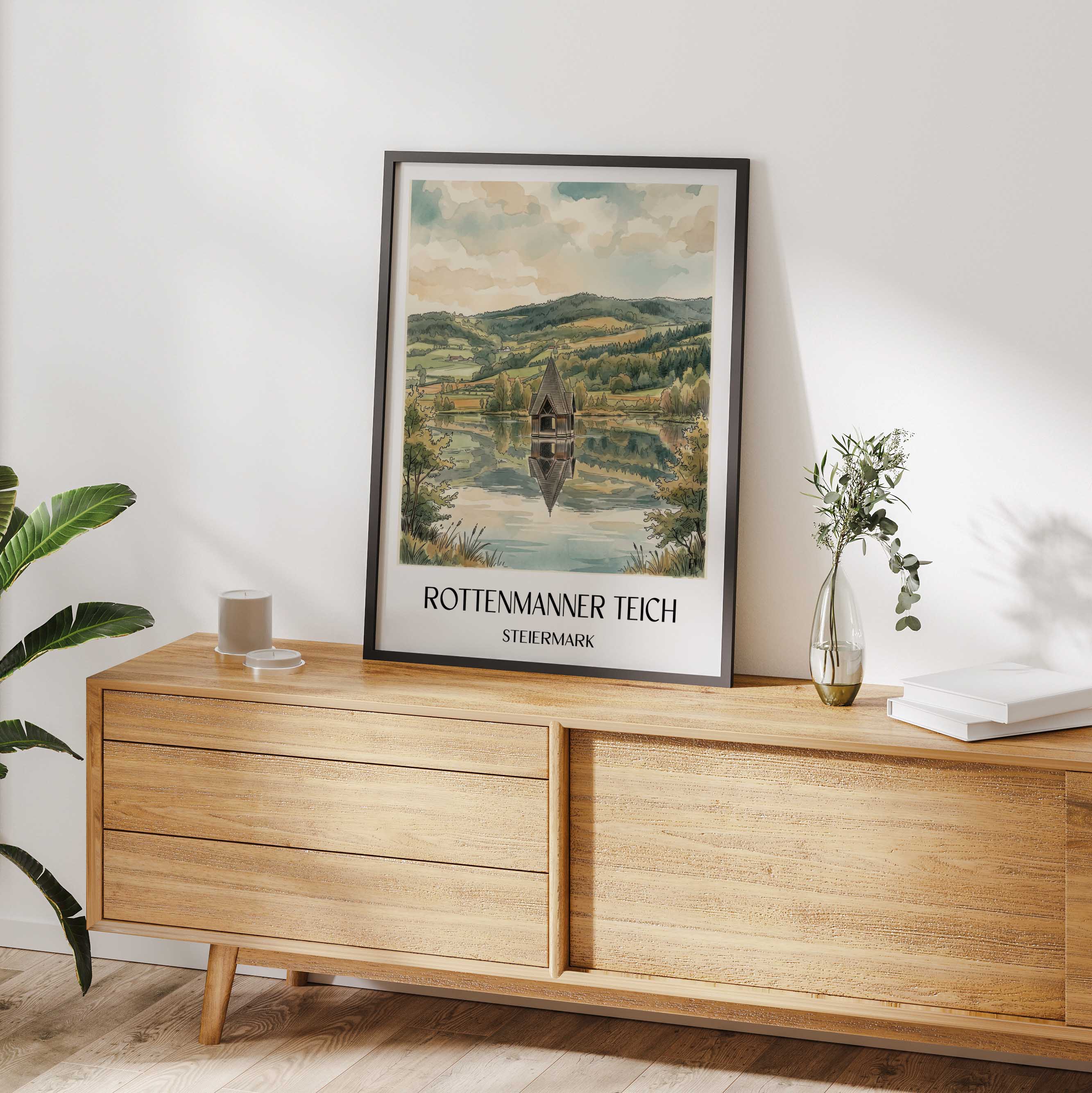 rottenmanner-teich-steiermark-österreich-poster-aquarell