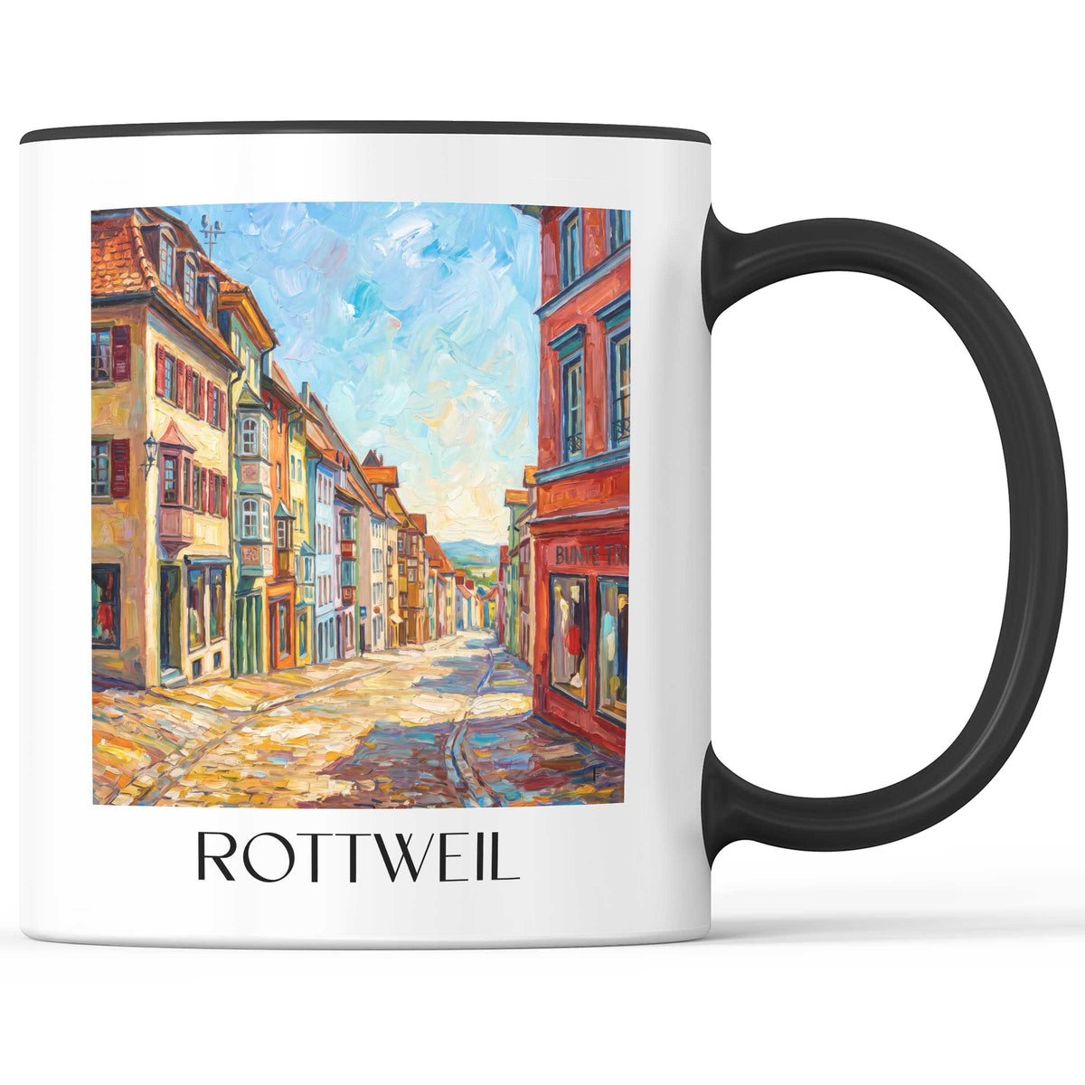 Rottweil Kaffeebecher - Baden-Württemberg - Deutschland Becher - Kaffeetasse im Ölgemälde Stil - favplace