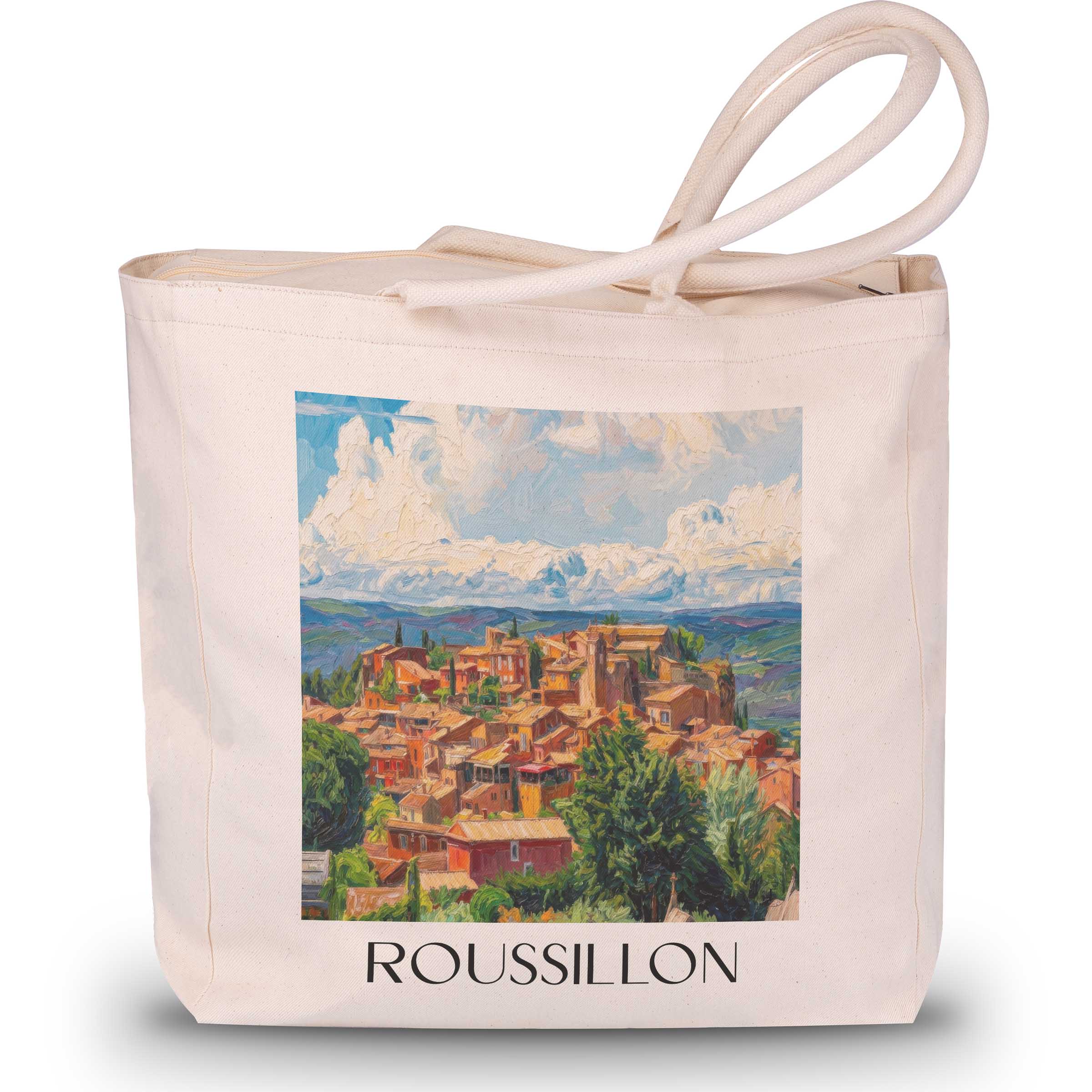 roussillon-provence-frankreich-einkaufstasche-oil-painting-oelgemaelde