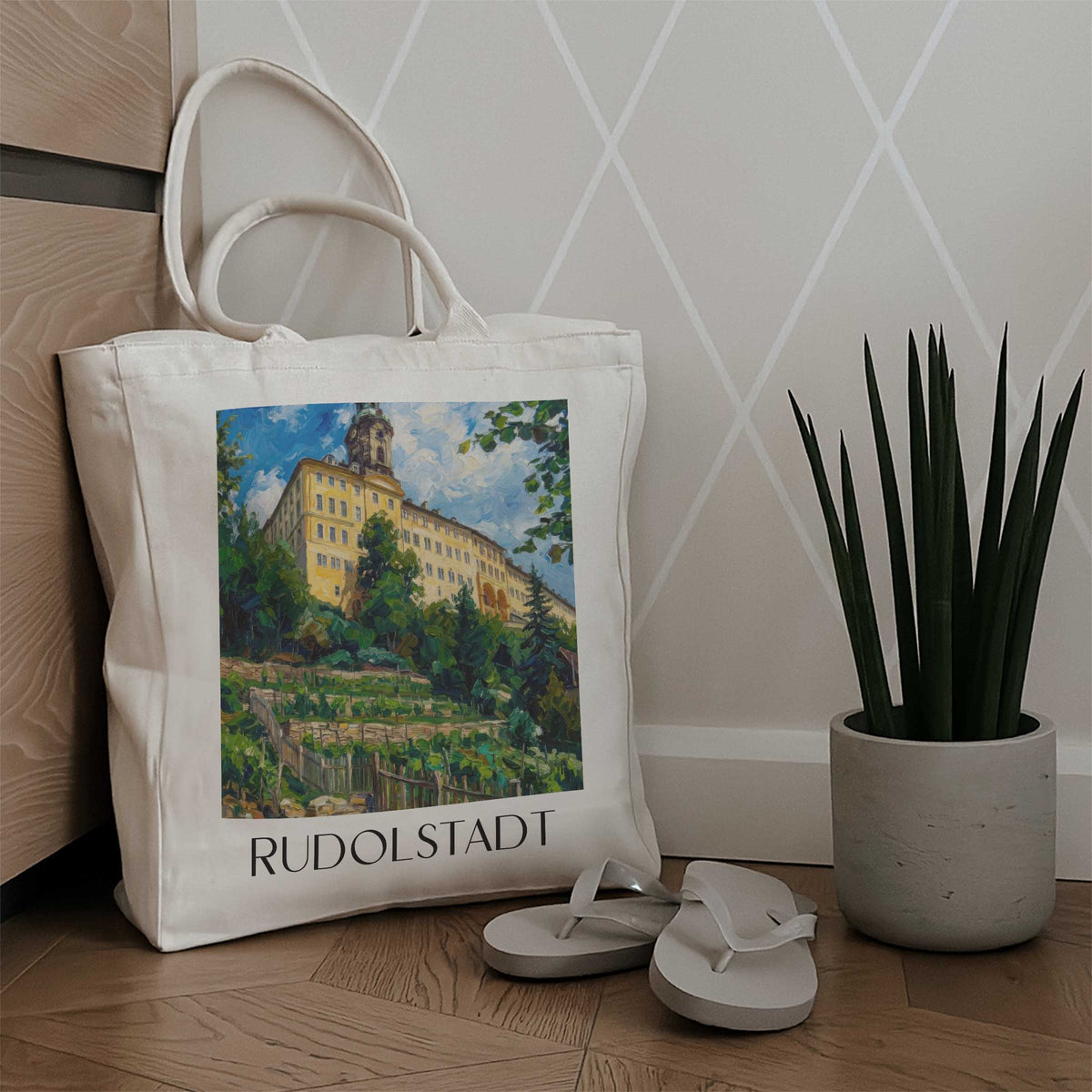 rudolstadt-saaletal-deutschland-einkaufstasche-oil-painting-oelgemaelde