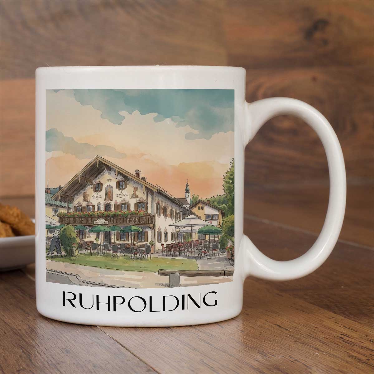 ruhpolding-chiemgau-deutschland-kaffeebecher-aquarell