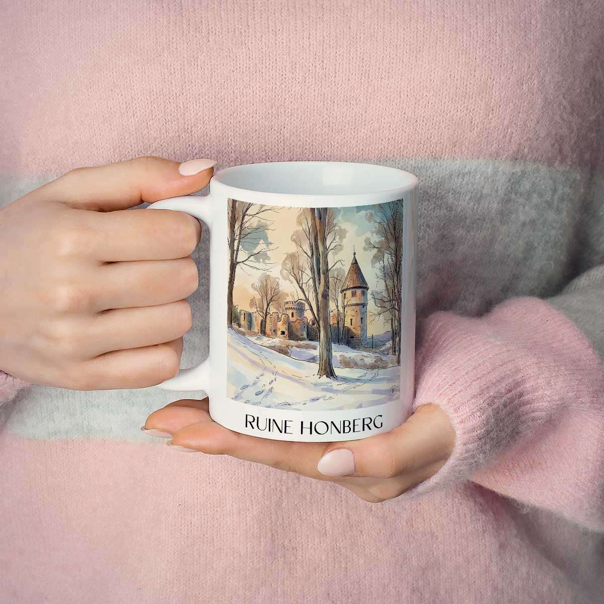 ruine-honberg-tuttlingen-deutschland-kaffeebecher-aquarell