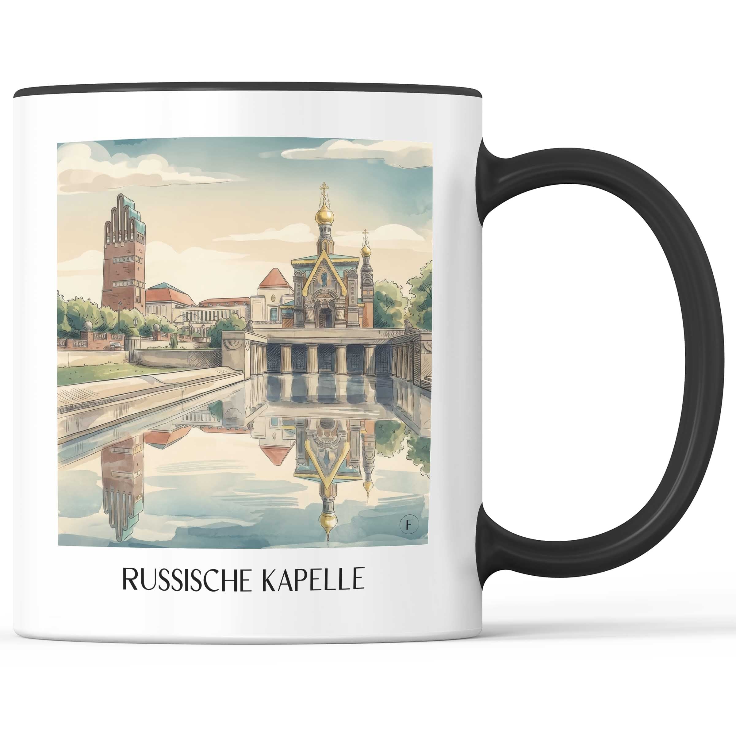 russische-kapelle-darmstadt-deutschland-kaffeebecher-aquarell