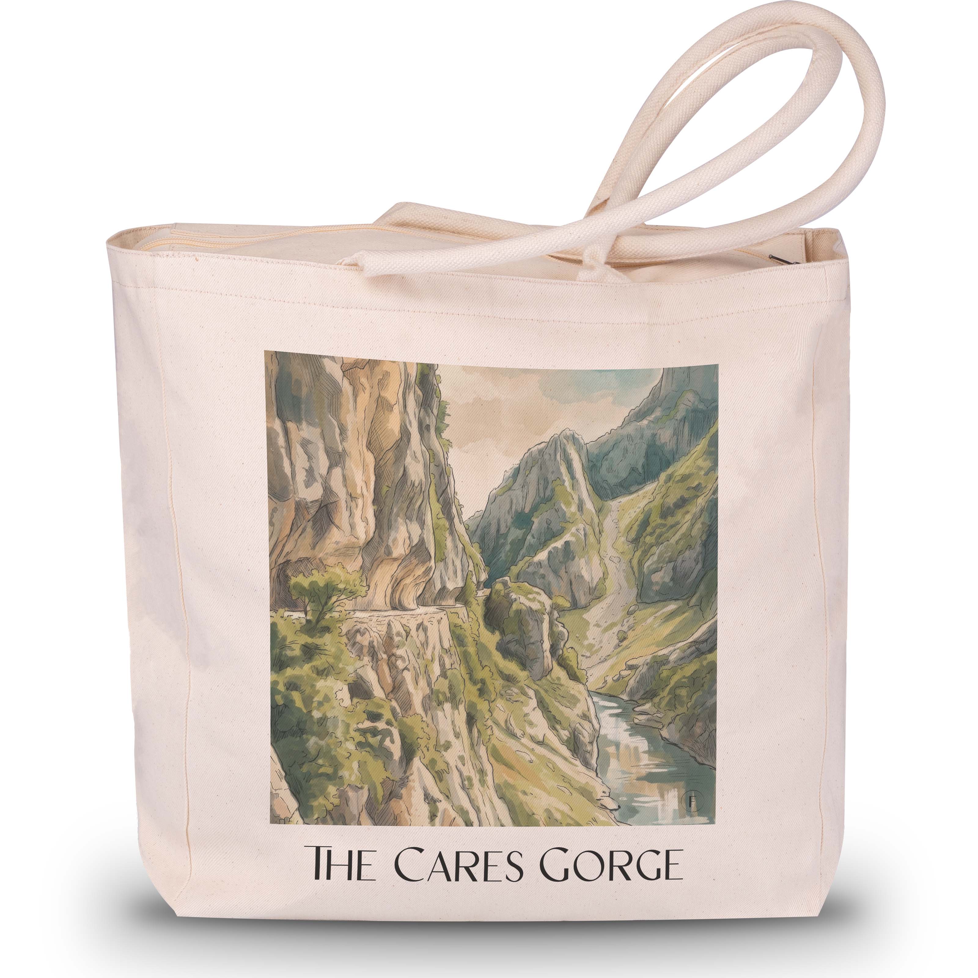 Ruta del Cares Shopping Tasche - Spanien - Spanien Tote Bag - Einkaufstasche im Aquarell Stil - favplace