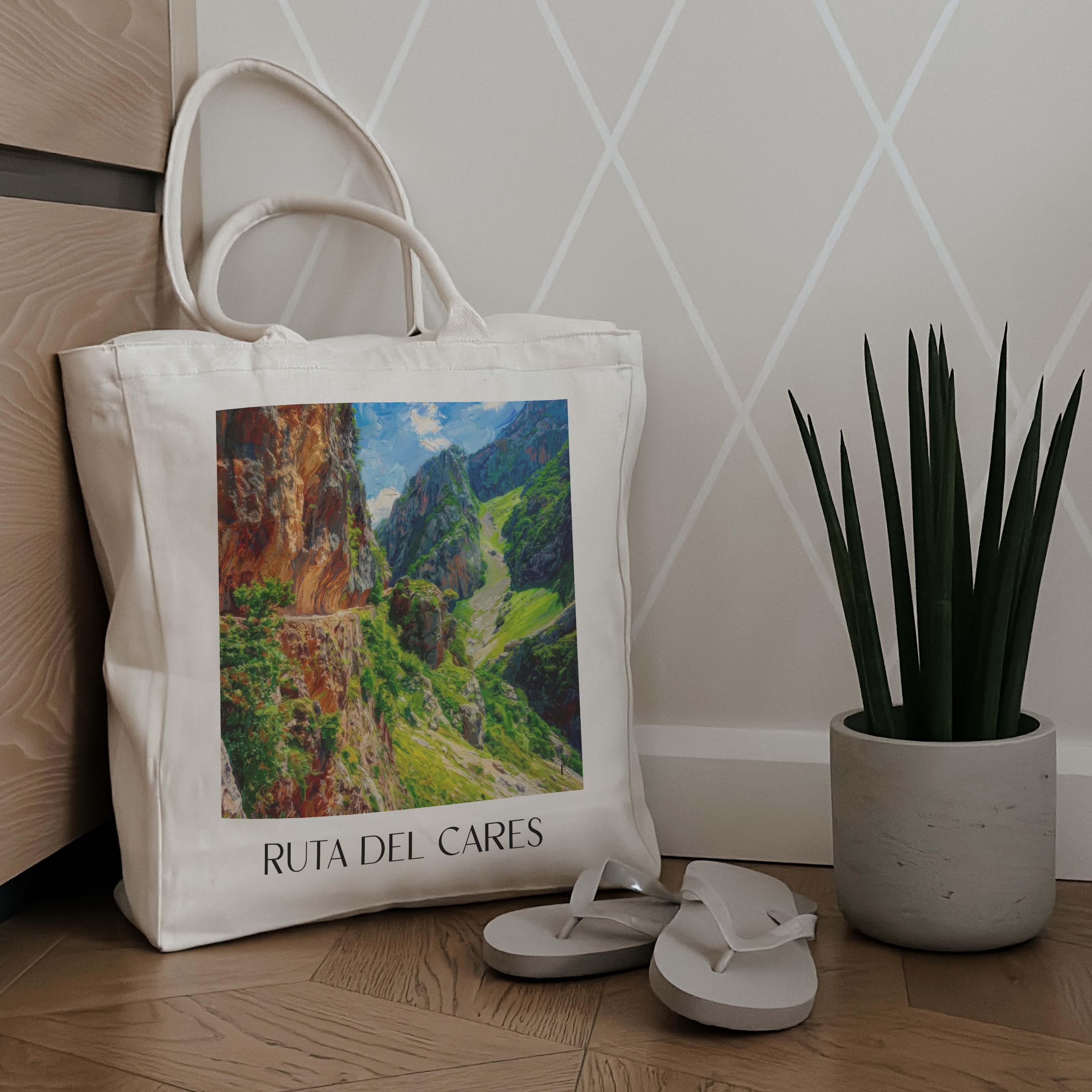 ruta-del-cares-spanien-spanien-einkaufstasche-oil-painting-oelgemaelde