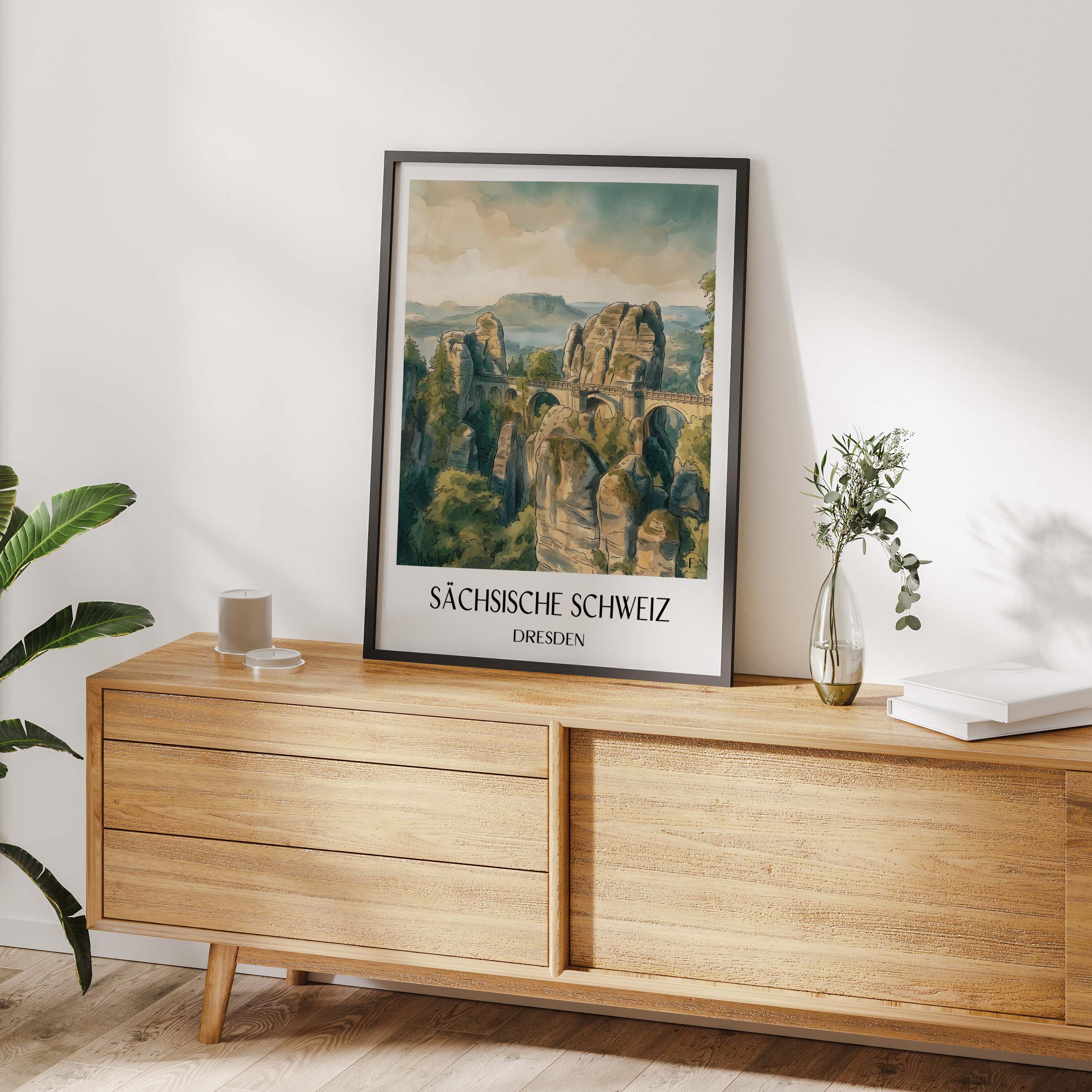 sächsische-schweiz-dresden-deutschland-poster-aquarell