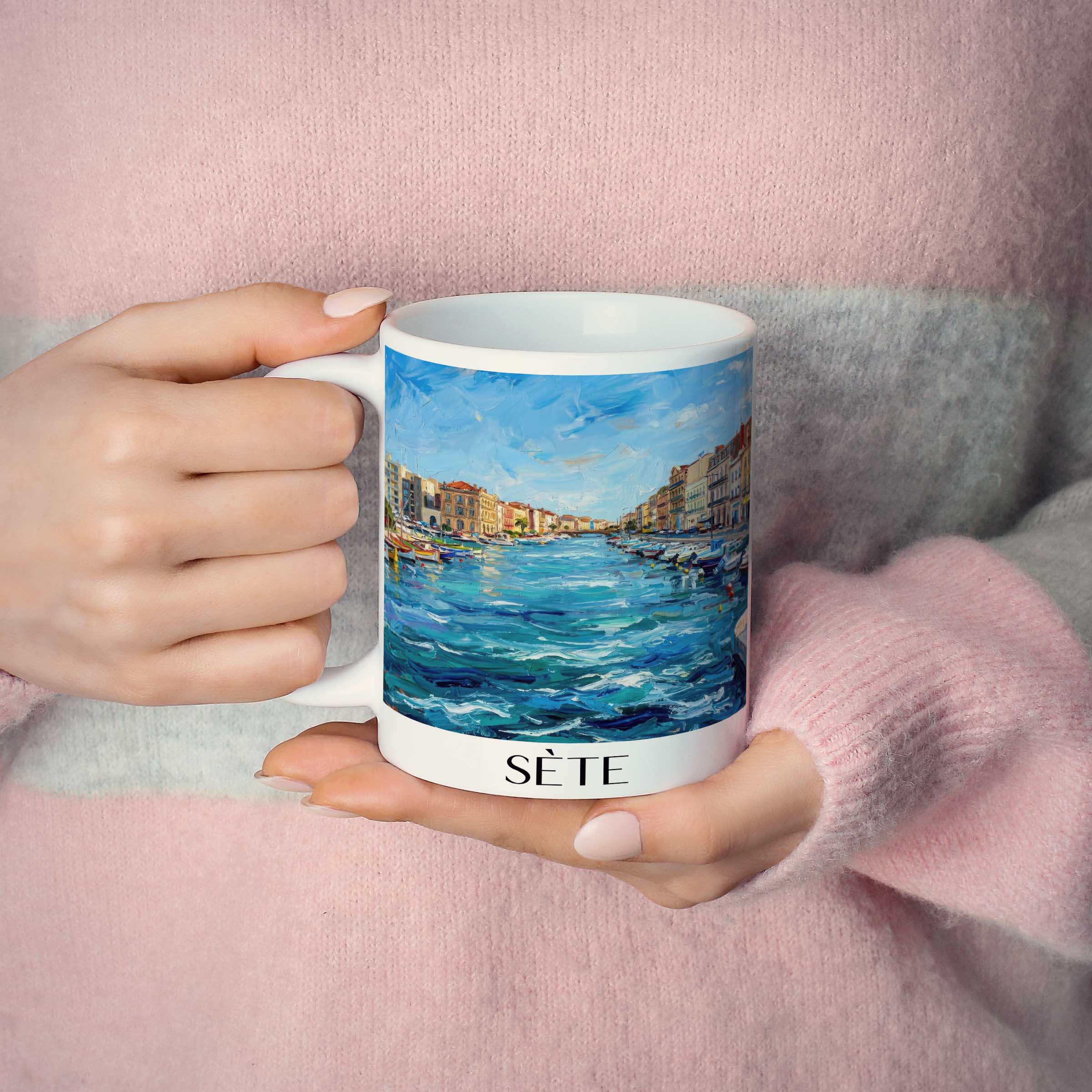 sète-okzitanien-frankreich-kaffeebecher-oil-painting-oelgemaelde