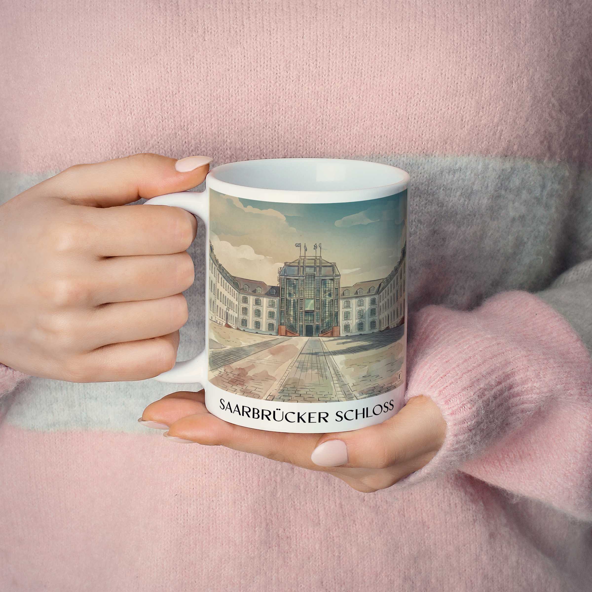 saarbrücker-schloss-saarland-deutschland-kaffeebecher-aquarell
