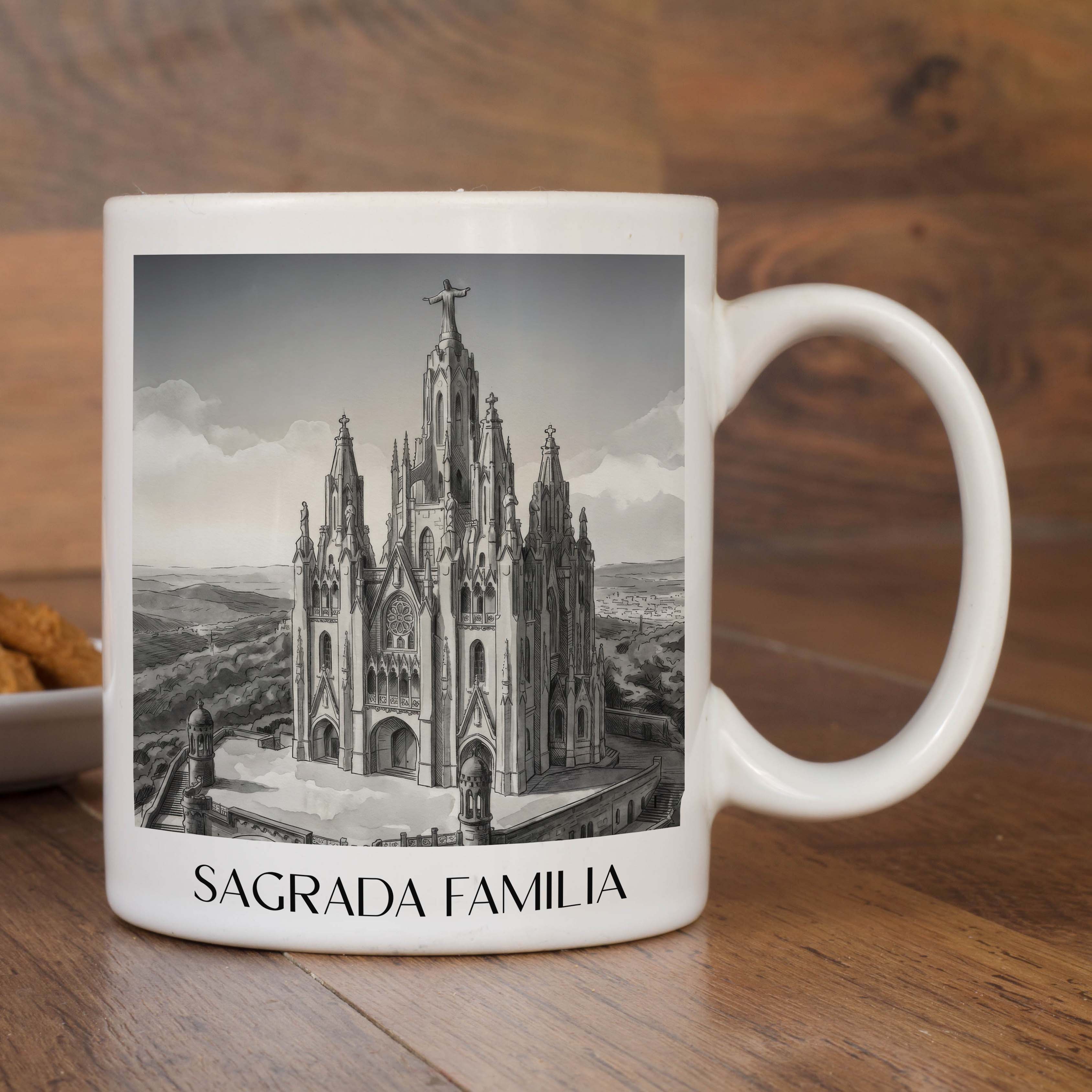 sagrada-familia-barcelona-spanien-kaffeebecher-aquarell-schwarz-weiss