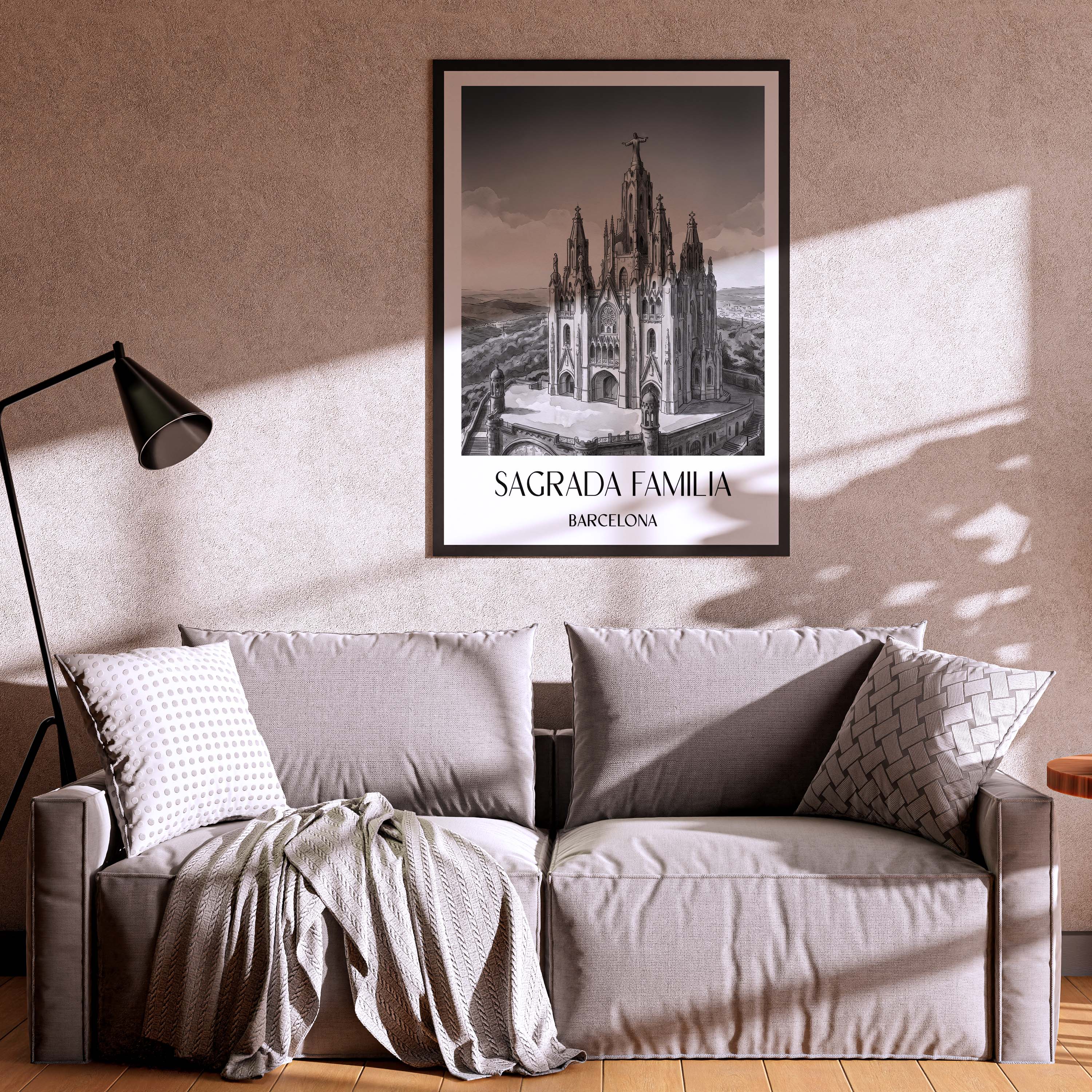 sagrada-familia-barcelona-spanien-poster-aquarell-schwarz-weiss