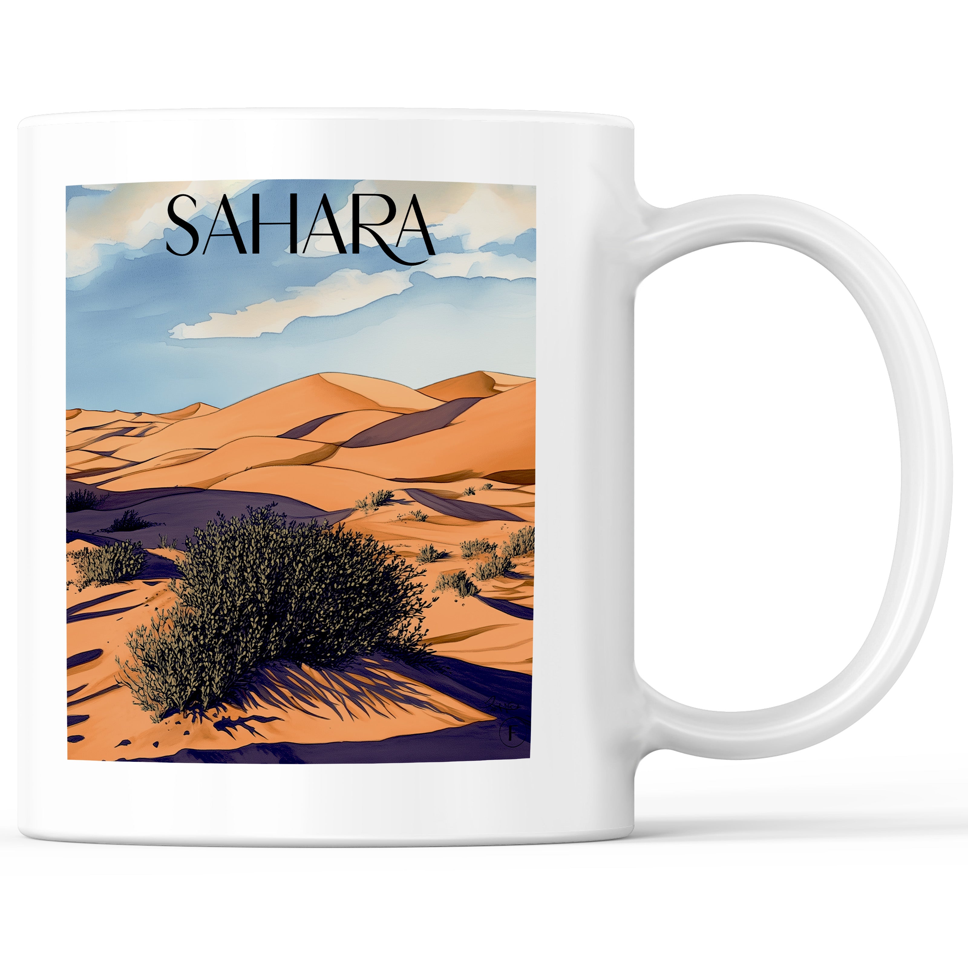 Sahara Becher - Kaffeetasse im Aquarell Stil - favplace