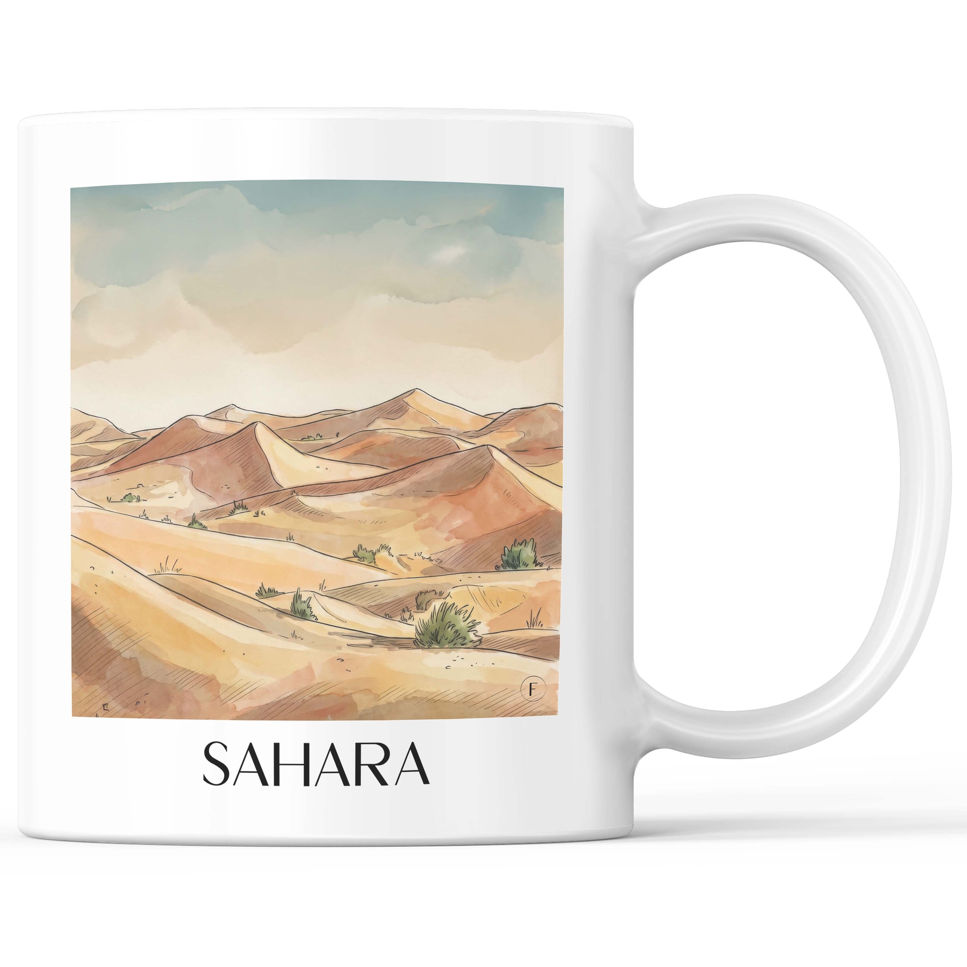Sahara Becher - Kaffeetasse im Aquarell Stil - favplace