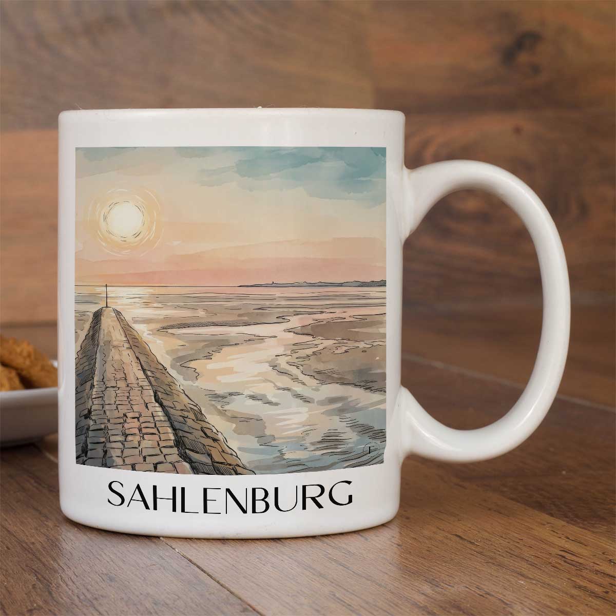 sahlenburg-nordseeküste-deutschland-kaffeebecher-aquarell