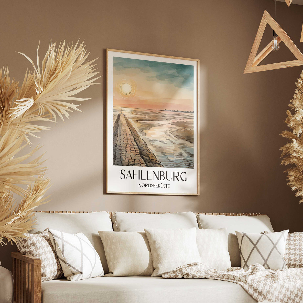 sahlenburg-nordseeküste-deutschland-poster-aquarell