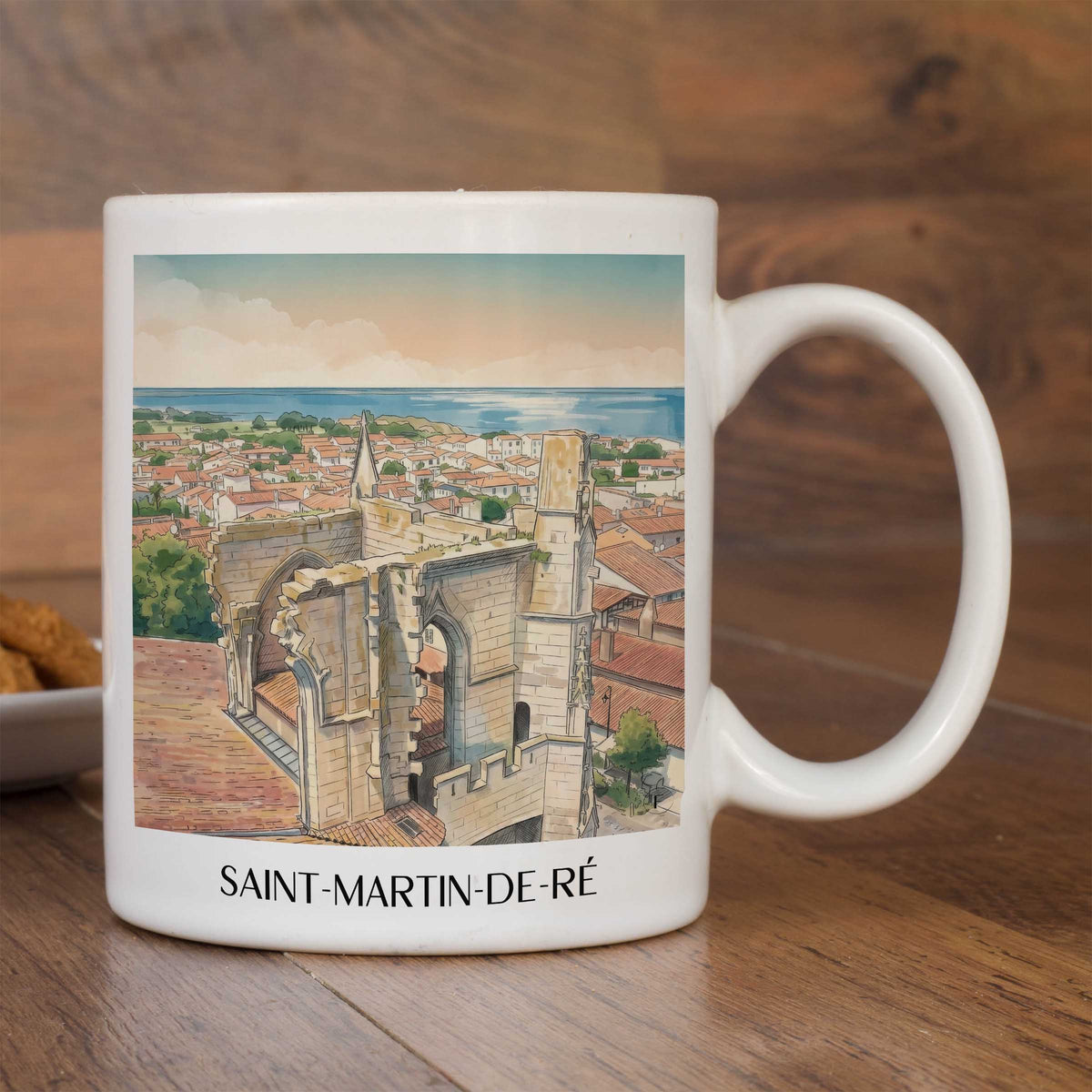 saint-martin-de-ré-île-de-ré-frankreich-kaffeebecher-aquarell