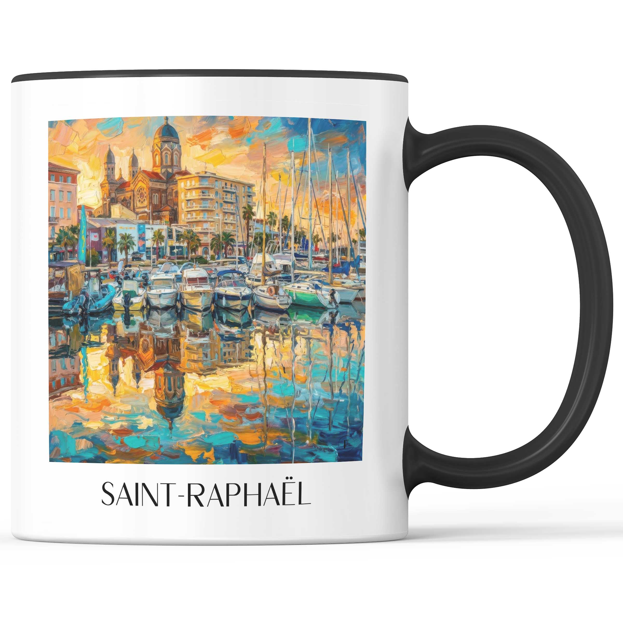 saint-raphaël-côte-d´azur-frankreich-kaffeebecher-oil-painting-oelgemaelde