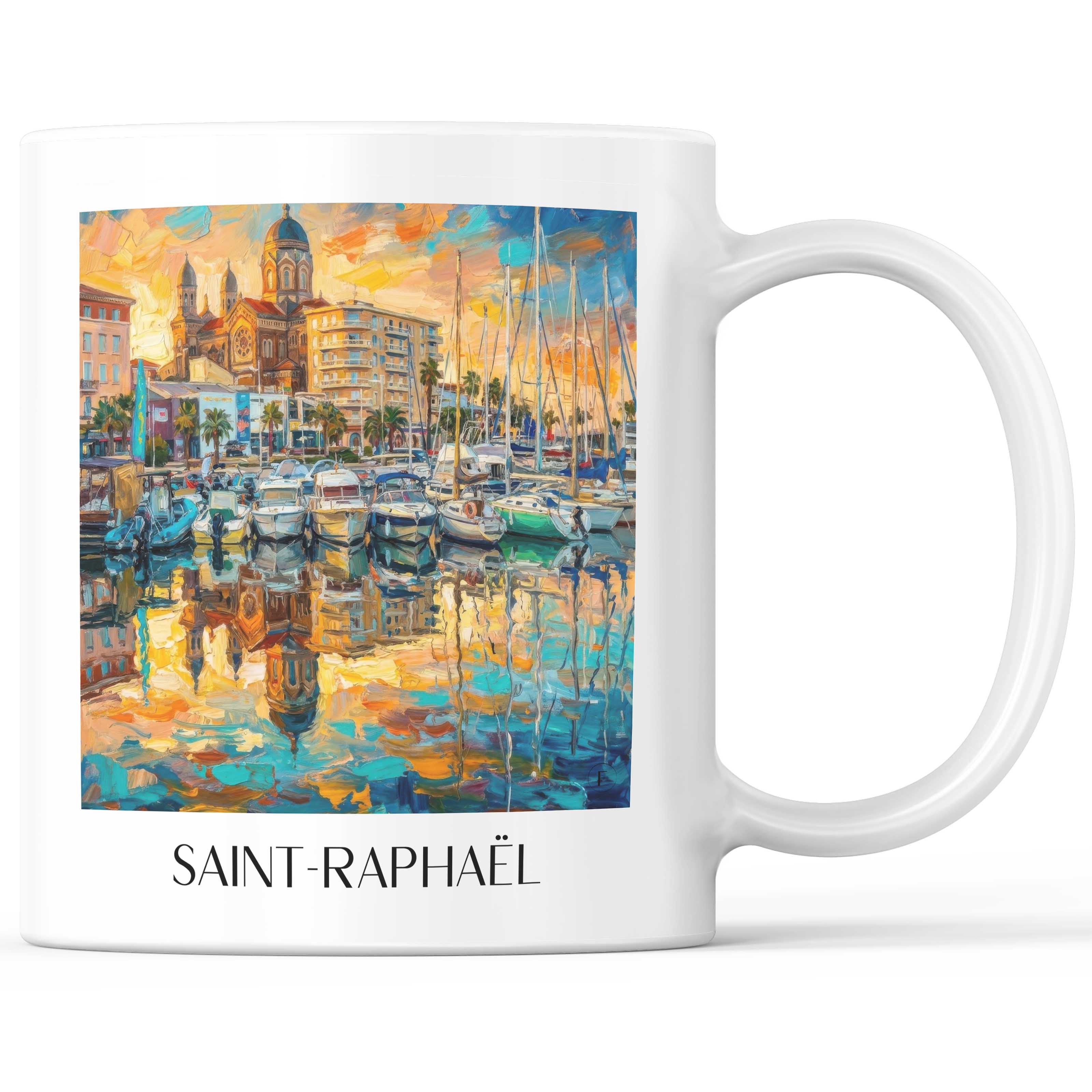 saint-raphaël-côte-d´azur-frankreich-kaffeebecher-oil-painting-oelgemaelde