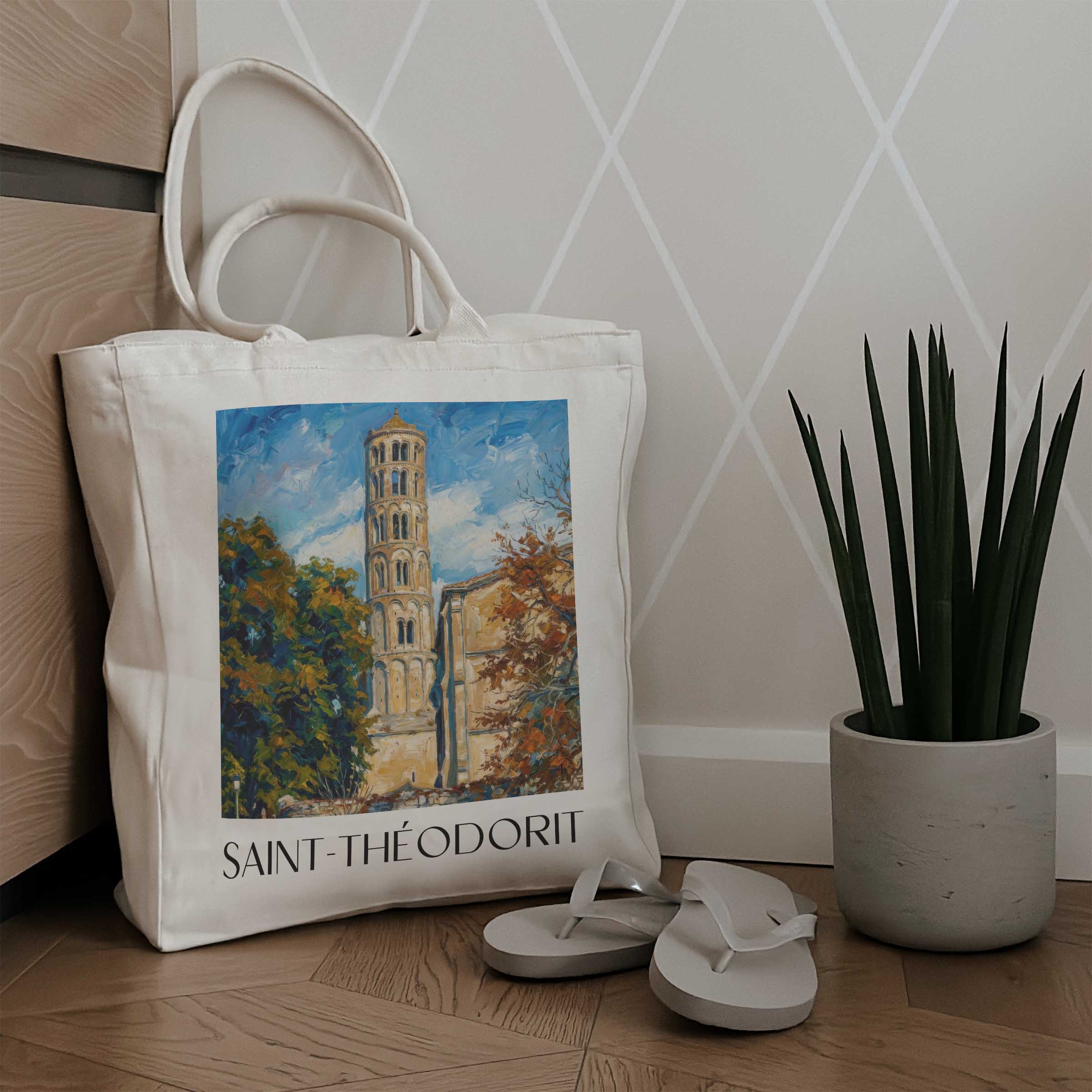 saint-théodorit-uzès-frankreich-einkaufstasche-oil-painting-oelgemaelde