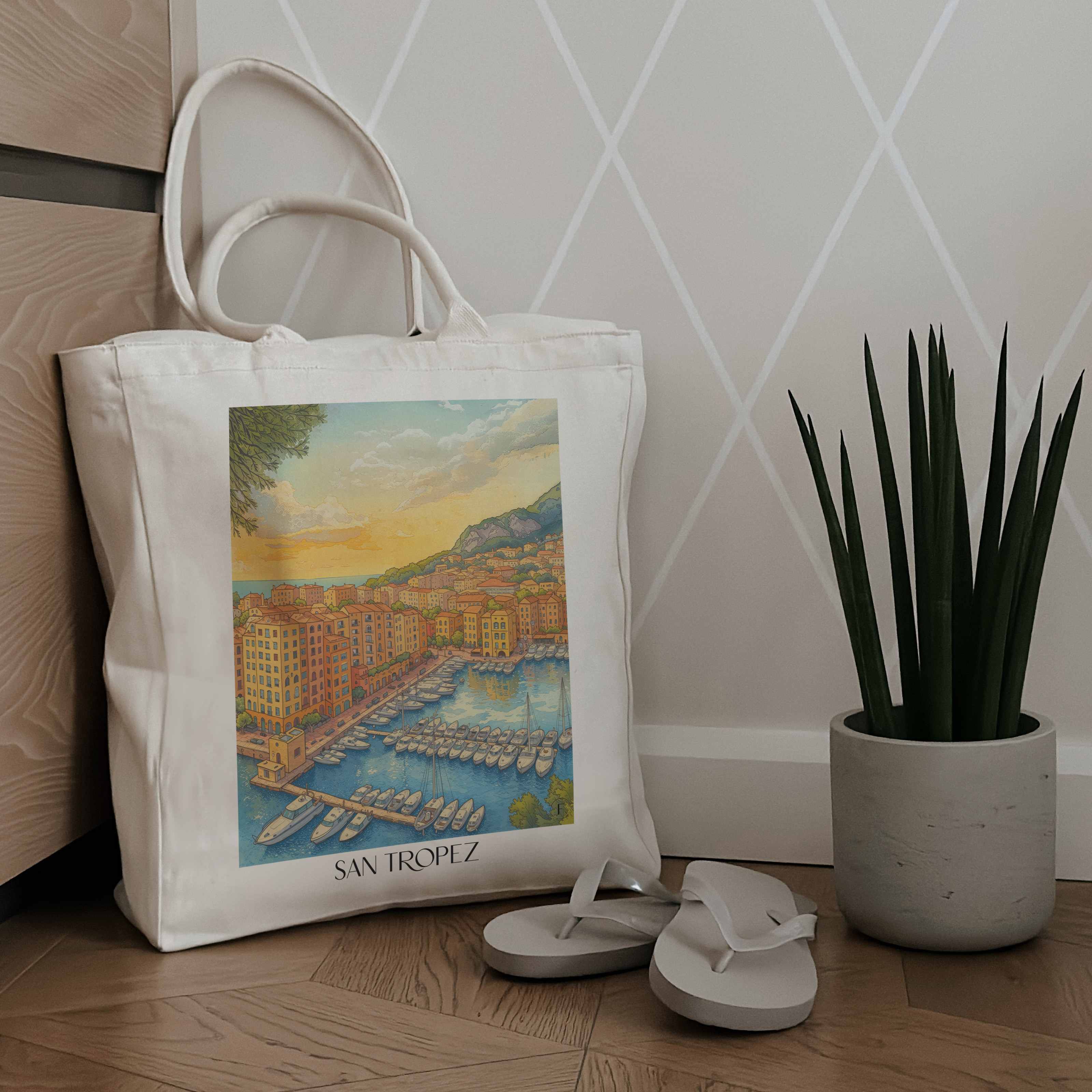 saint-tropez-frankreich-einkaufstasche-aquarell